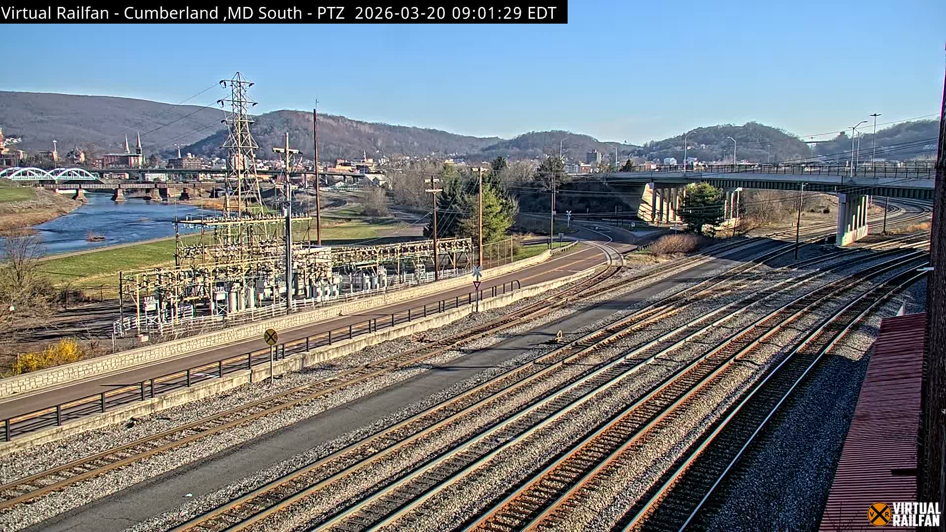 Cumberland City & , Cumberland Train Town  Live Cam - Cumberland, Allegany, Maryland, USA 