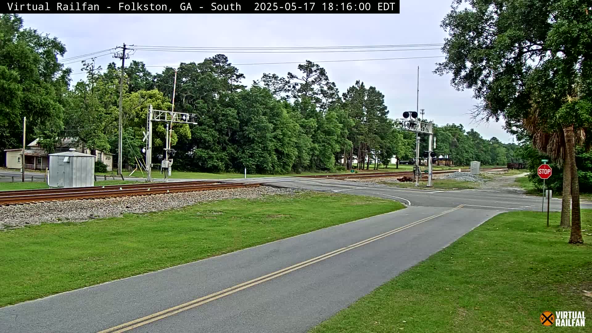 Folkston Railway - W Martin st. Junction Live Cam - Folkston, Charlton, Georgia, USA 