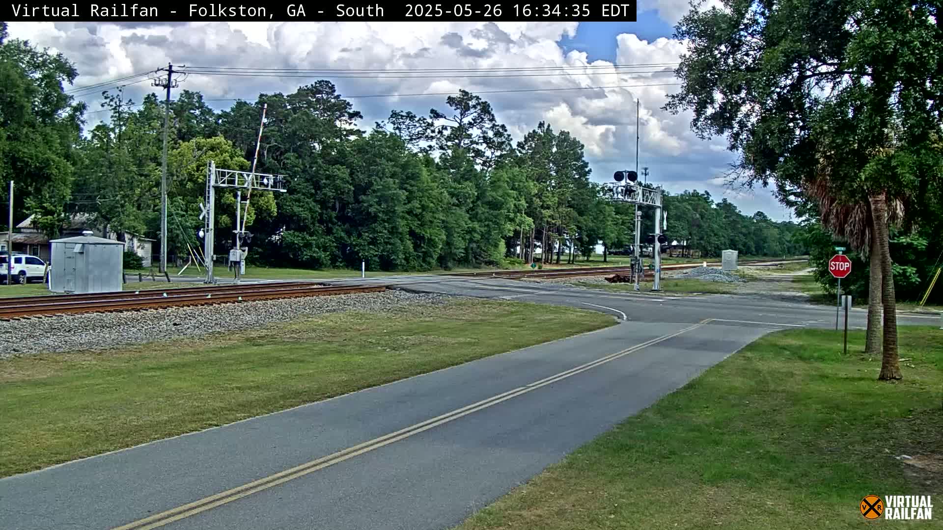 Folkston Railway - W Martin st. Junction Live Cam - Folkston, Charlton, Georgia, USA 