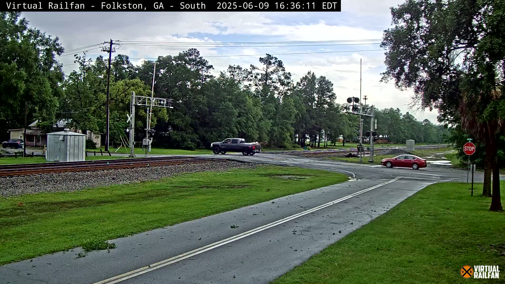 Folkston Railway - W Martin st. Junction Live Cam - Folkston, Charlton, Georgia, USA 