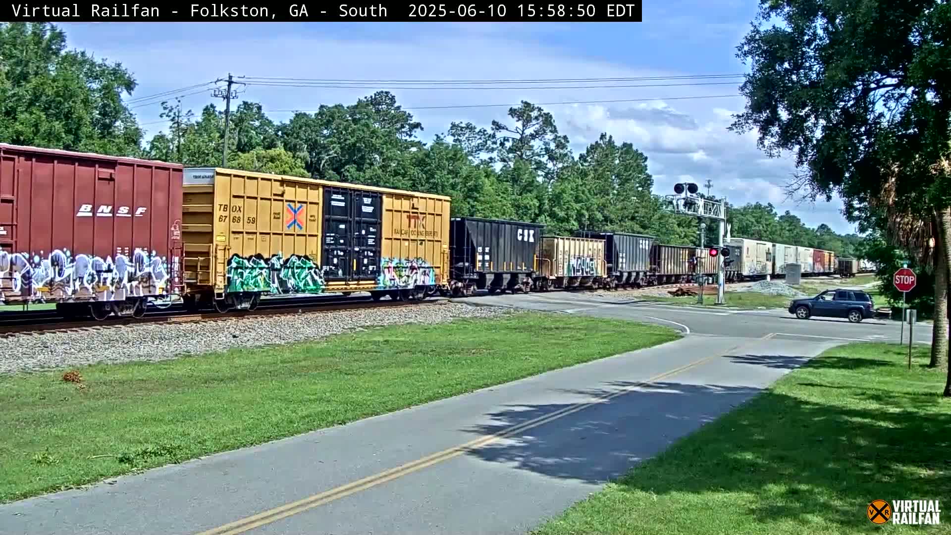 Folkston Railway - W Martin st. Junction Live Cam - Folkston, Charlton, Georgia, USA 