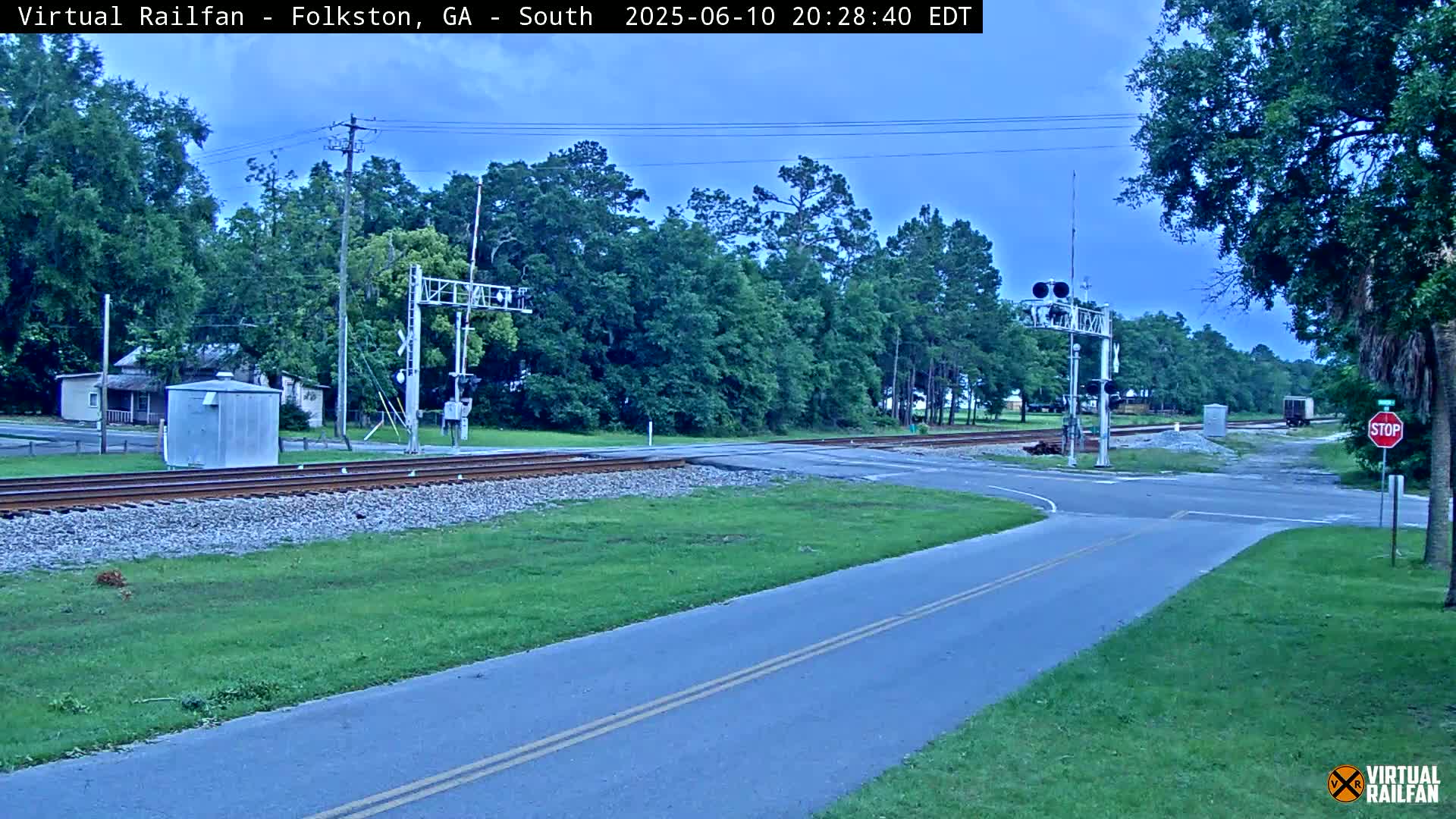 Folkston Railway - W Martin st. Junction Live Cam - Folkston, Charlton, Georgia, USA 