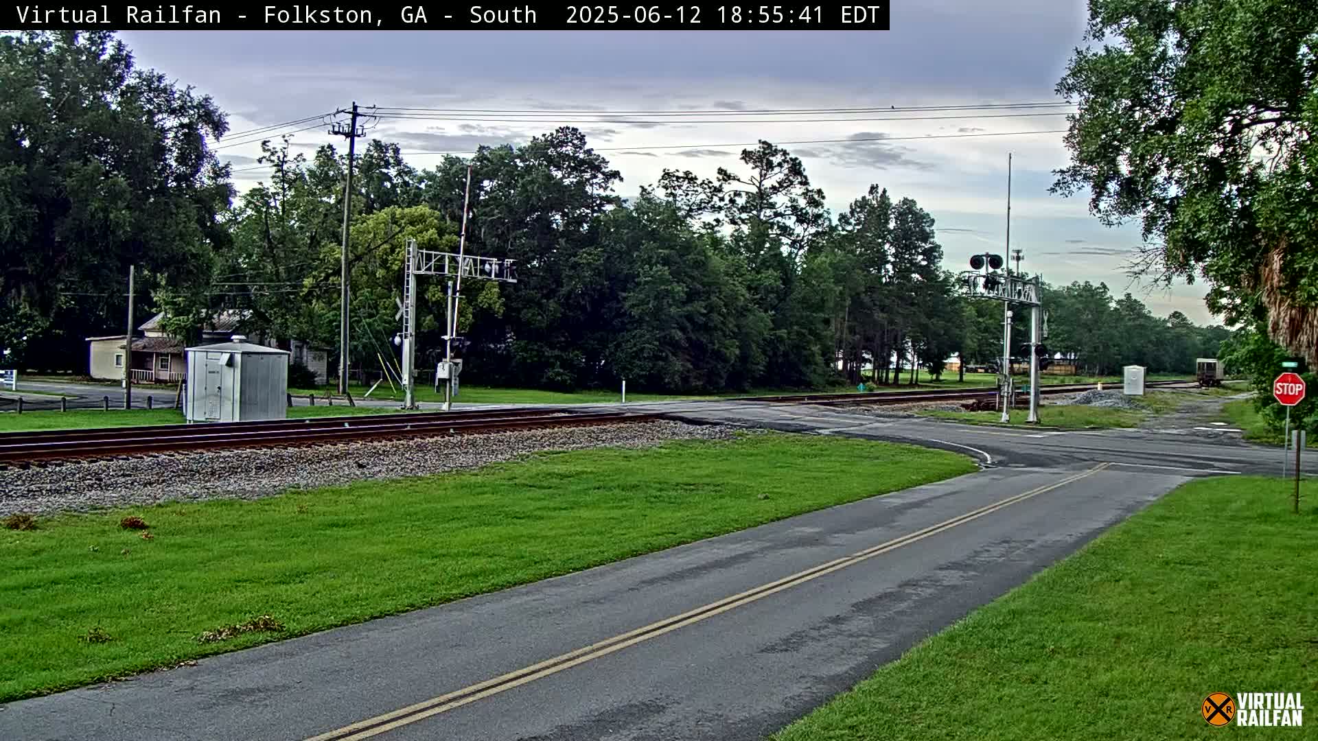 Folkston Railway - W Martin st. Junction Live Cam - Folkston, Charlton, Georgia, USA 