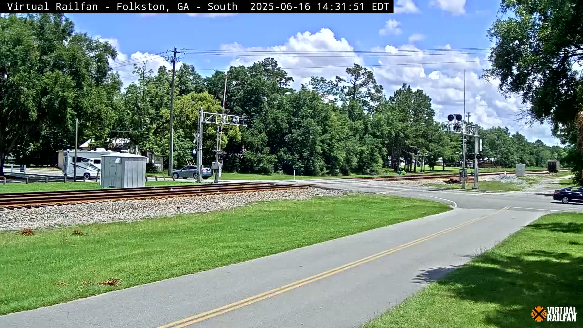Folkston Railway - W Martin st. Junction Live Cam - Folkston, Charlton, Georgia, USA 