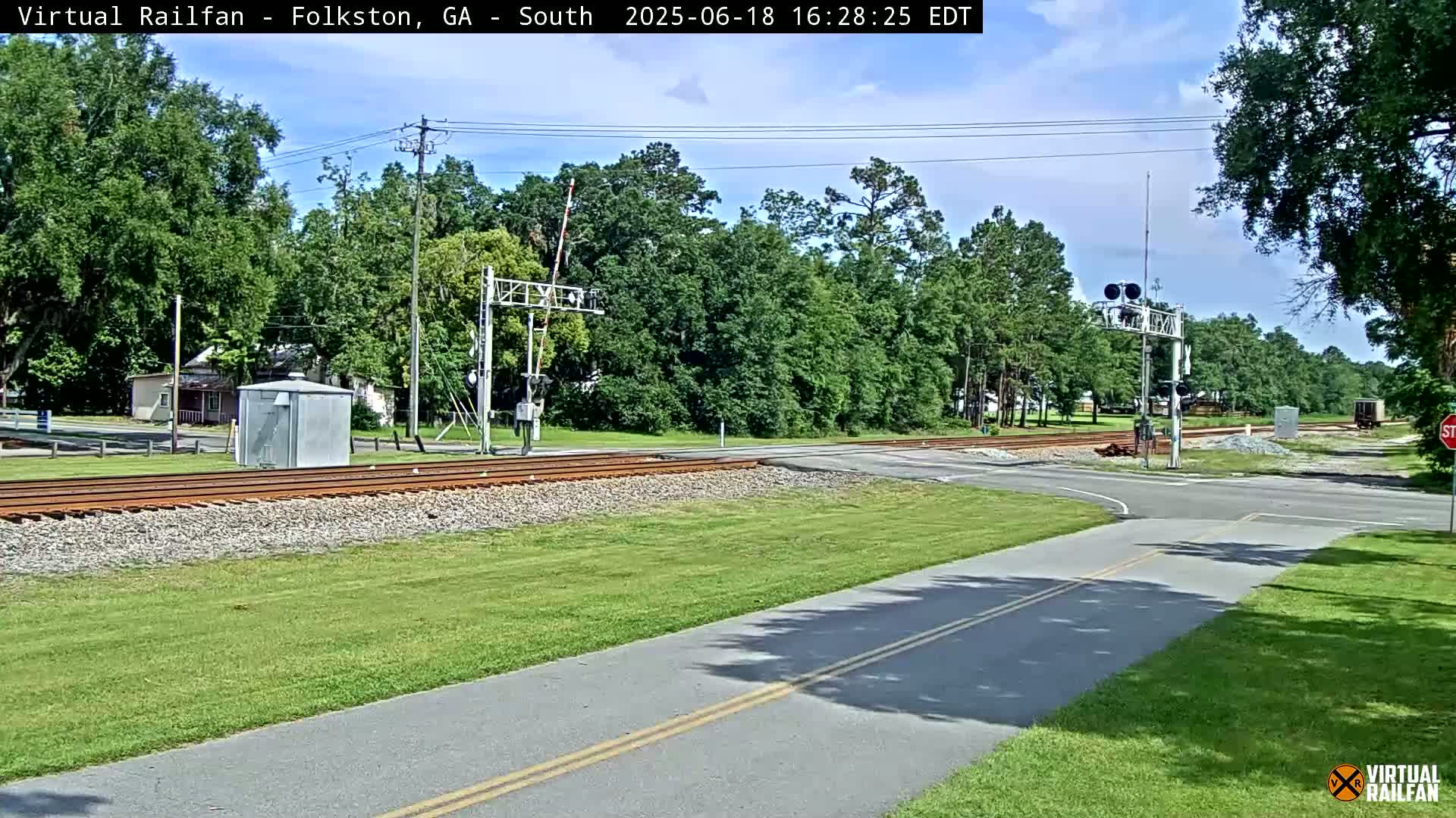 Folkston Railway - W Martin st. Junction Live Cam - Folkston, Charlton, Georgia, USA 
