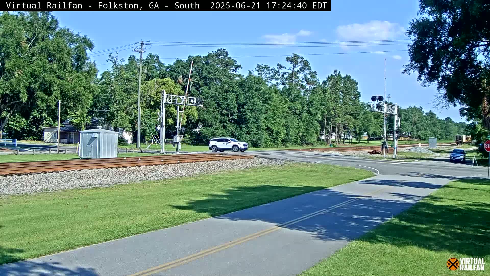 Folkston Railway - W Martin st. Junction Live Cam - Folkston, Charlton, Georgia, USA 