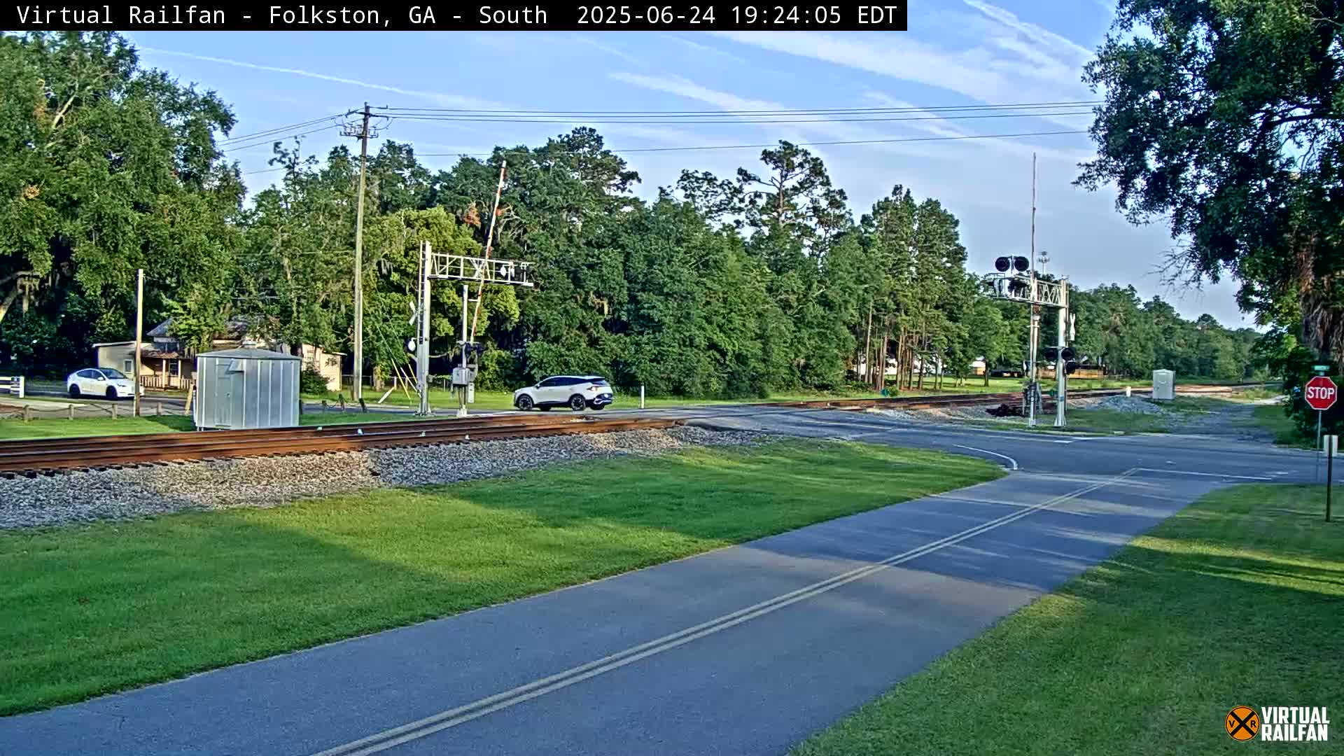 Folkston Railway - W Martin st. Junction Live Cam - Folkston, Charlton, Georgia, USA 