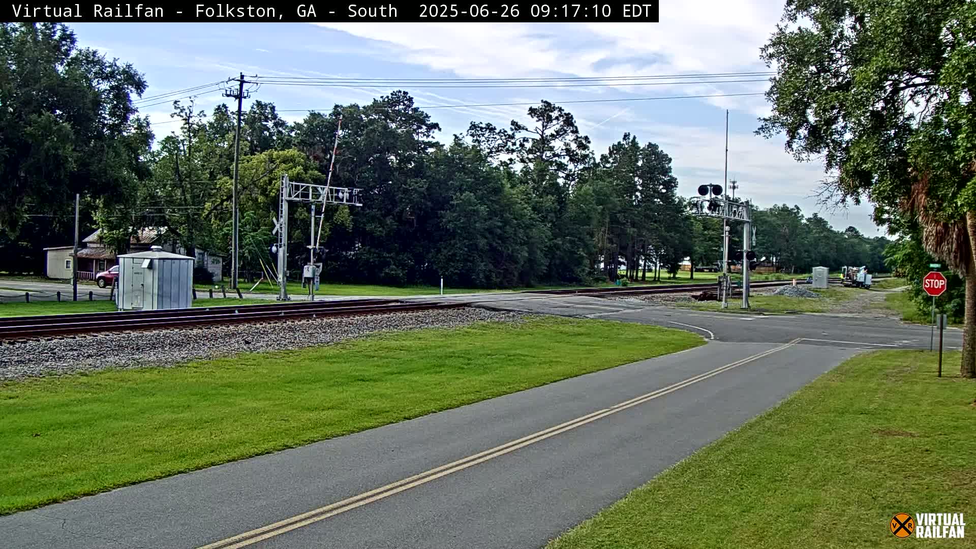 Folkston Railway - W Martin st. Junction Live Cam - Folkston, Charlton, Georgia, USA 