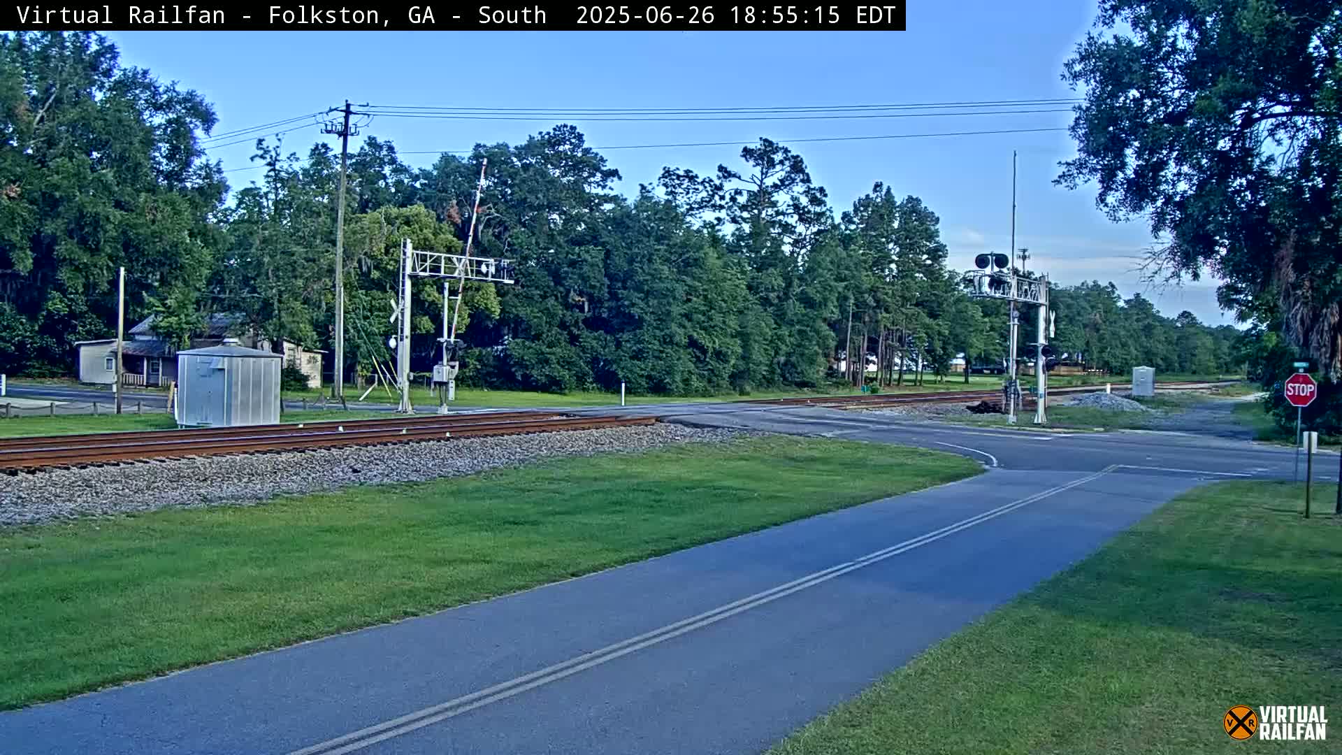 Folkston Railway - W Martin st. Junction Live Cam - Folkston, Charlton, Georgia, USA 