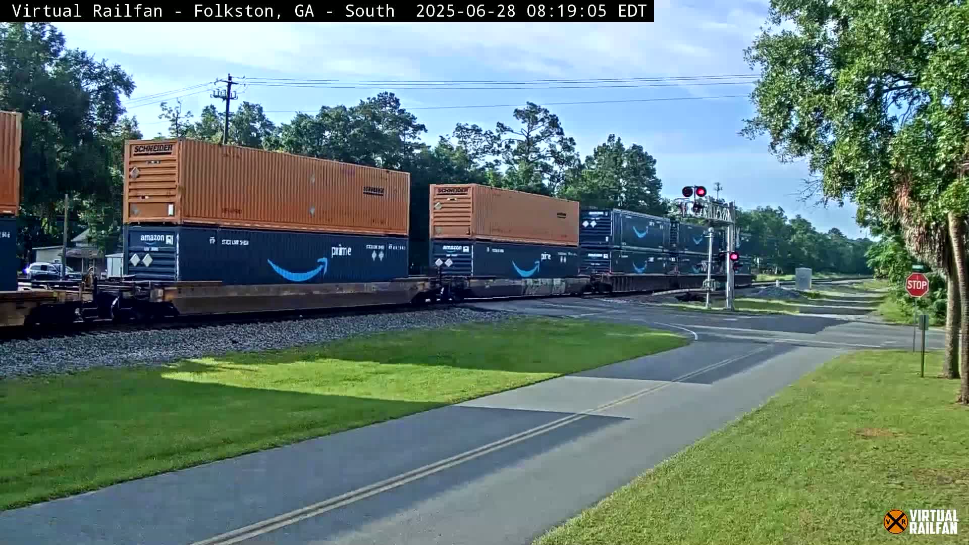 Folkston Railway - W Martin st. Junction Live Cam - Folkston, Charlton, Georgia, USA 