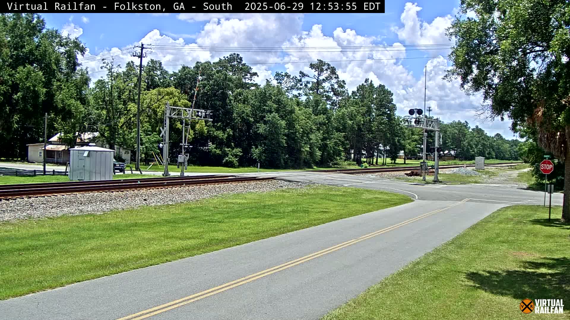 Folkston Railway - W Martin st. Junction Live Cam - Folkston, Charlton, Georgia, USA 