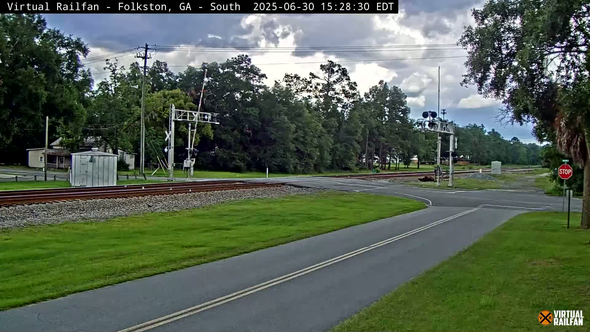 Folkston Railway - W Martin st. Junction Live Cam - Folkston, Charlton, Georgia, USA 