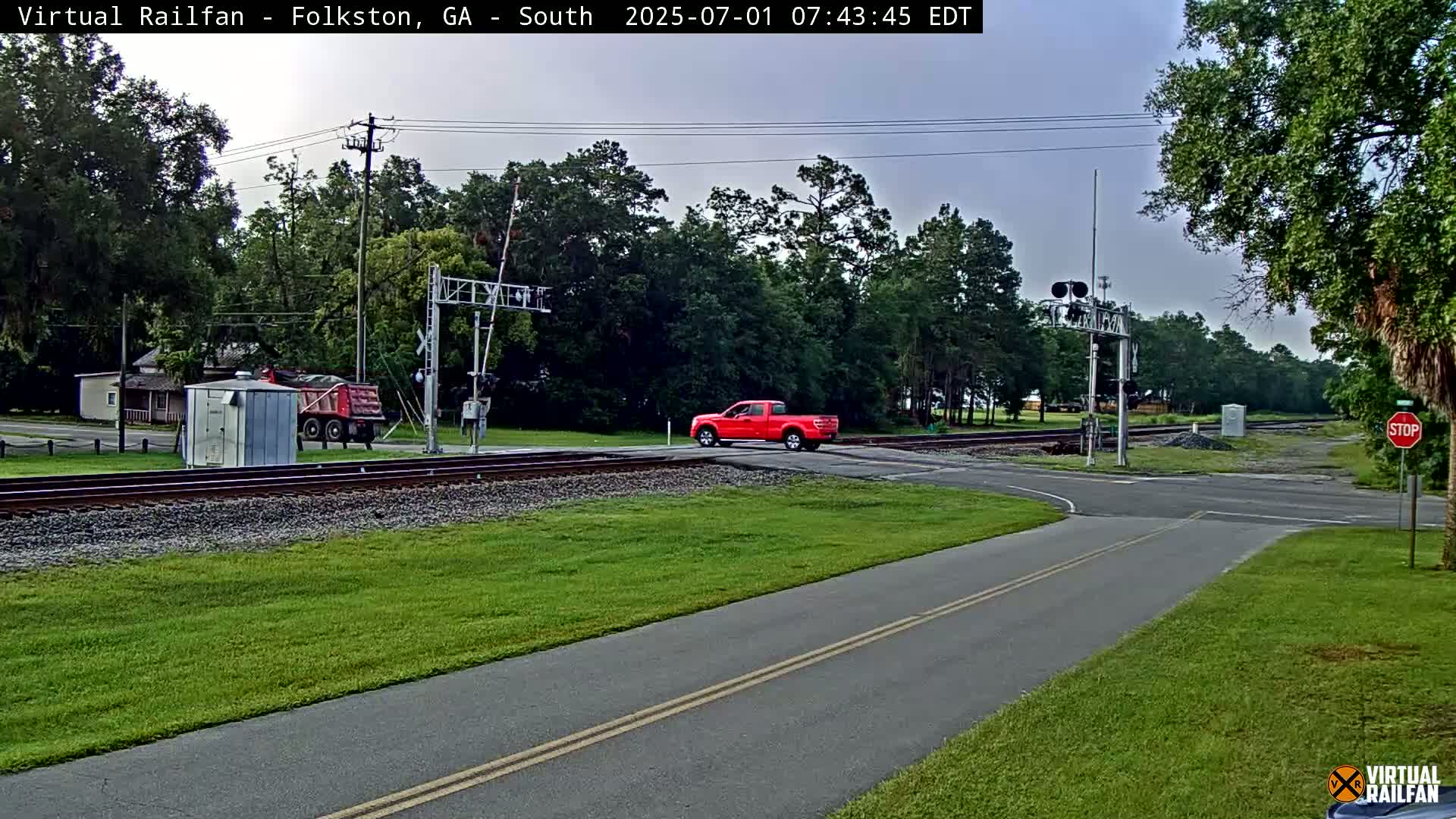 Folkston Railway - W Martin st. Junction Live Cam - Folkston, Charlton, Georgia, USA 