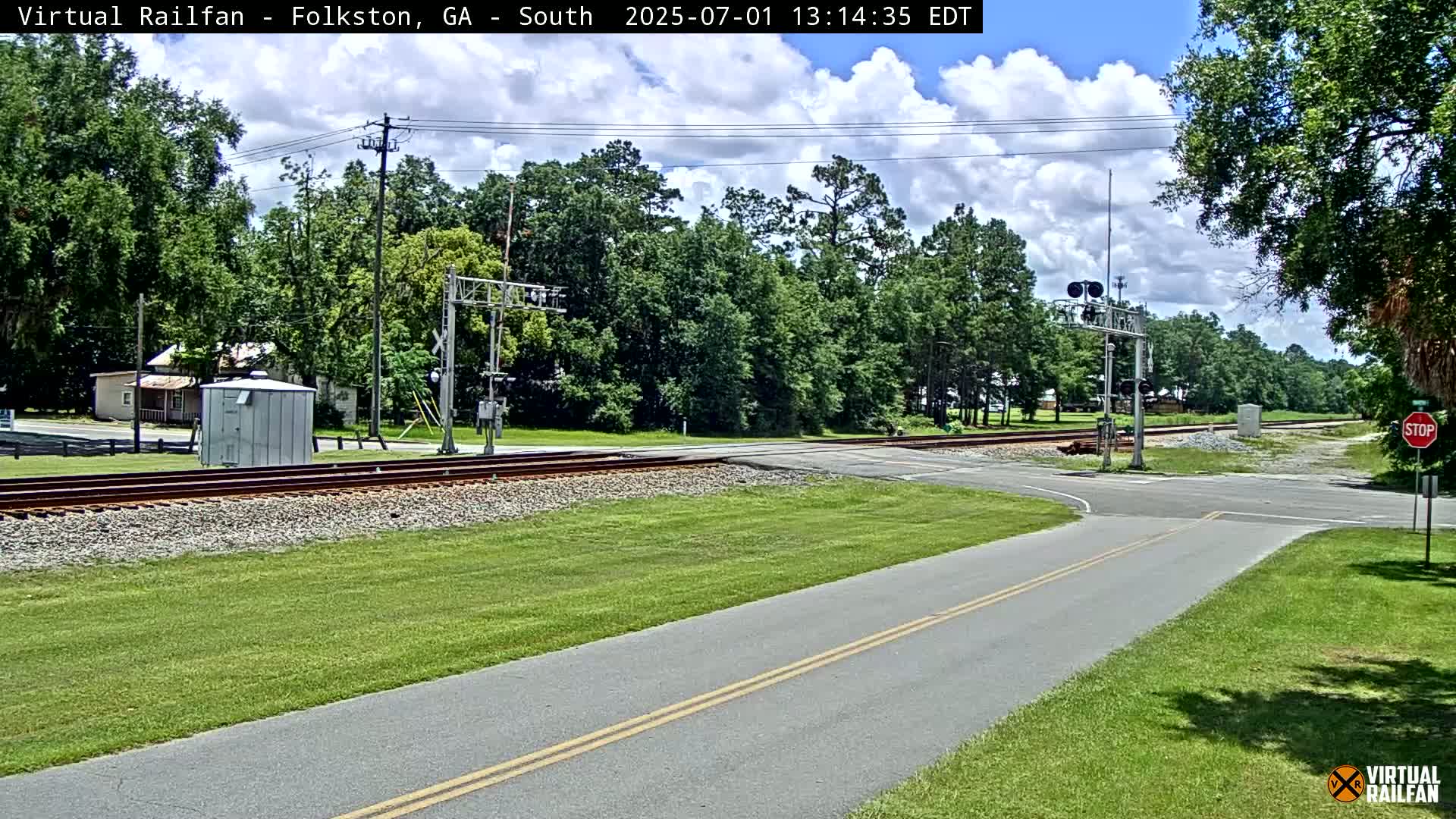 Folkston Railway - W Martin st. Junction Live Cam - Folkston, Charlton, Georgia, USA 