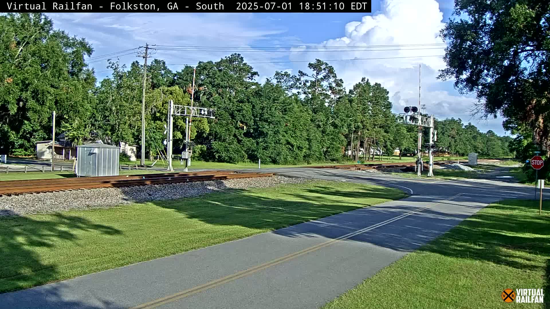 Folkston Railway - W Martin st. Junction Live Cam - Folkston, Charlton, Georgia, USA 