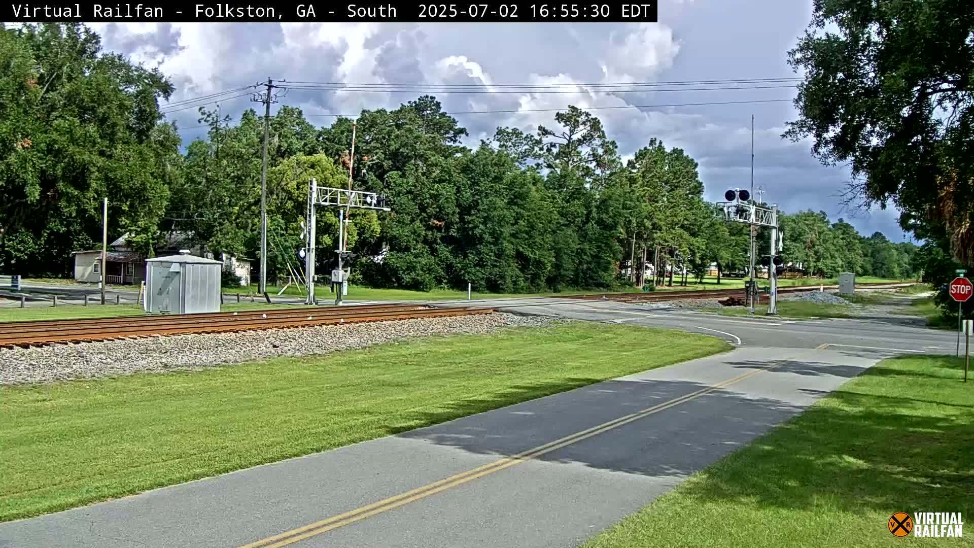 Folkston Railway - W Martin st. Junction Live Cam - Folkston, Charlton, Georgia, USA 