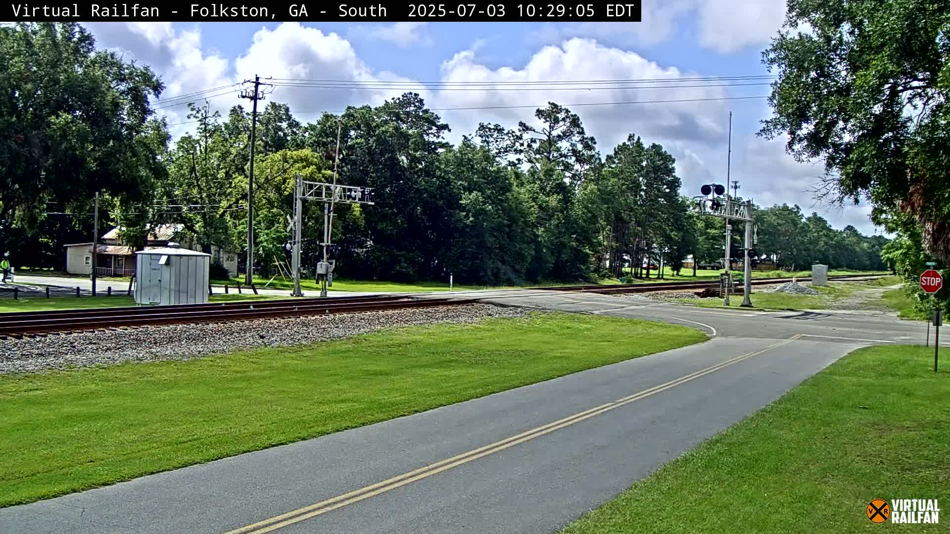 Folkston Railway - W Martin st. Junction Live Cam - Folkston, Charlton, Georgia, USA 