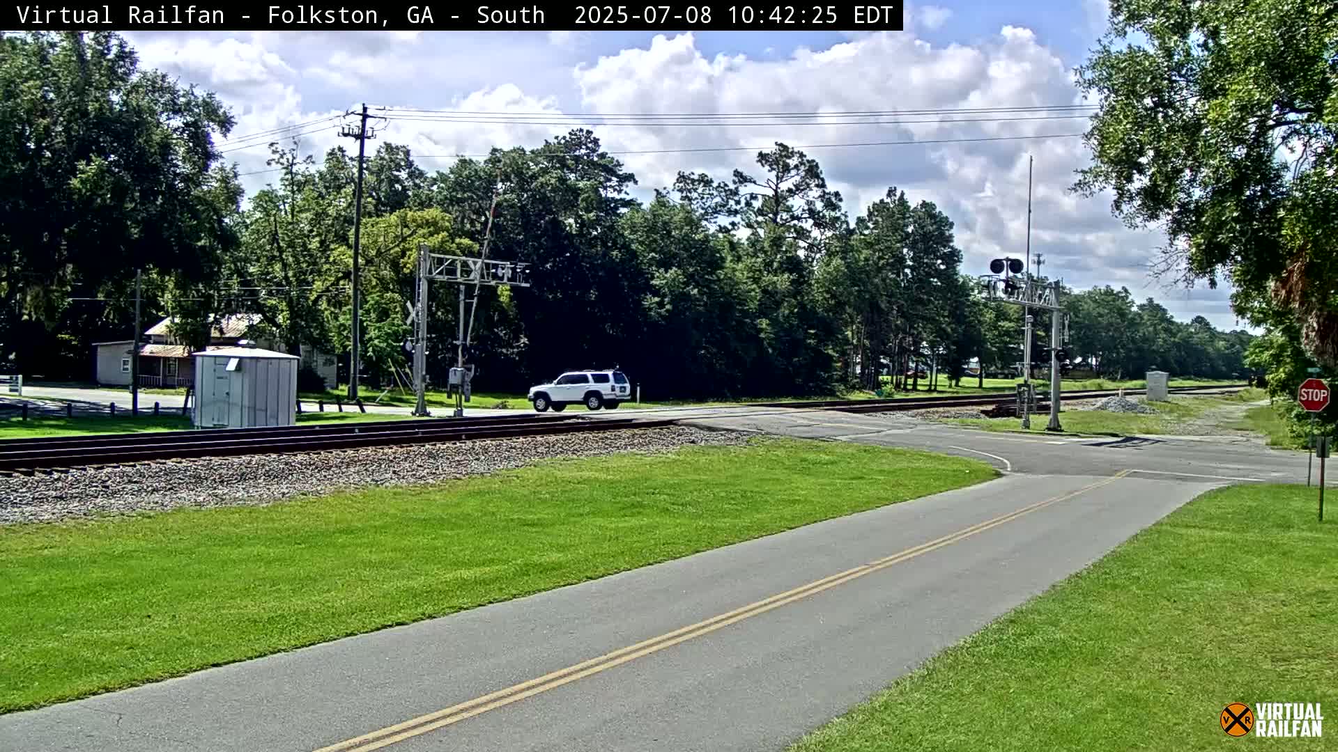 Folkston Railway - W Martin st. Junction Live Cam - Folkston, Charlton, Georgia, USA 