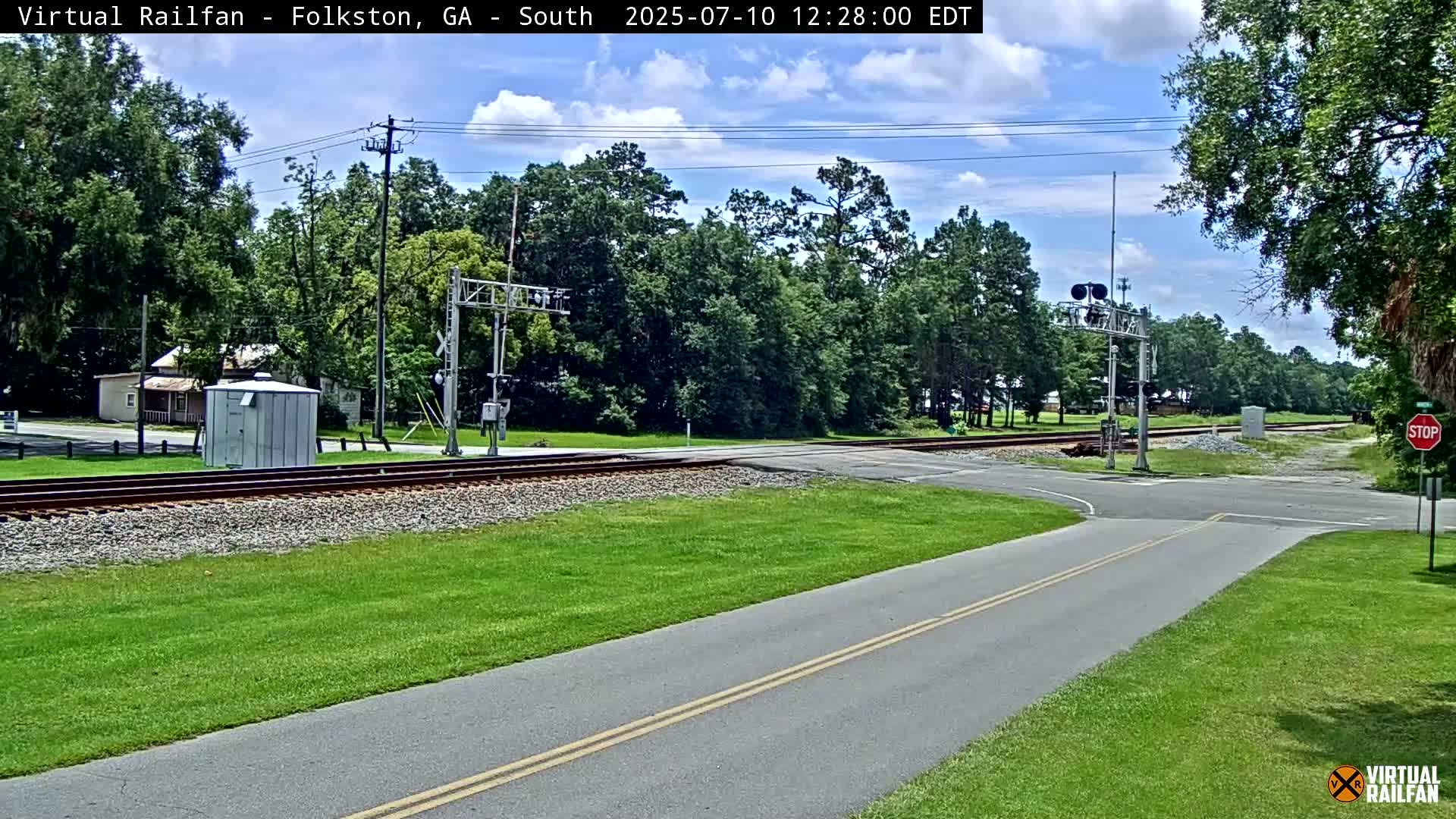 Folkston Railway - W Martin st. Junction Live Cam - Folkston, Charlton, Georgia, USA 