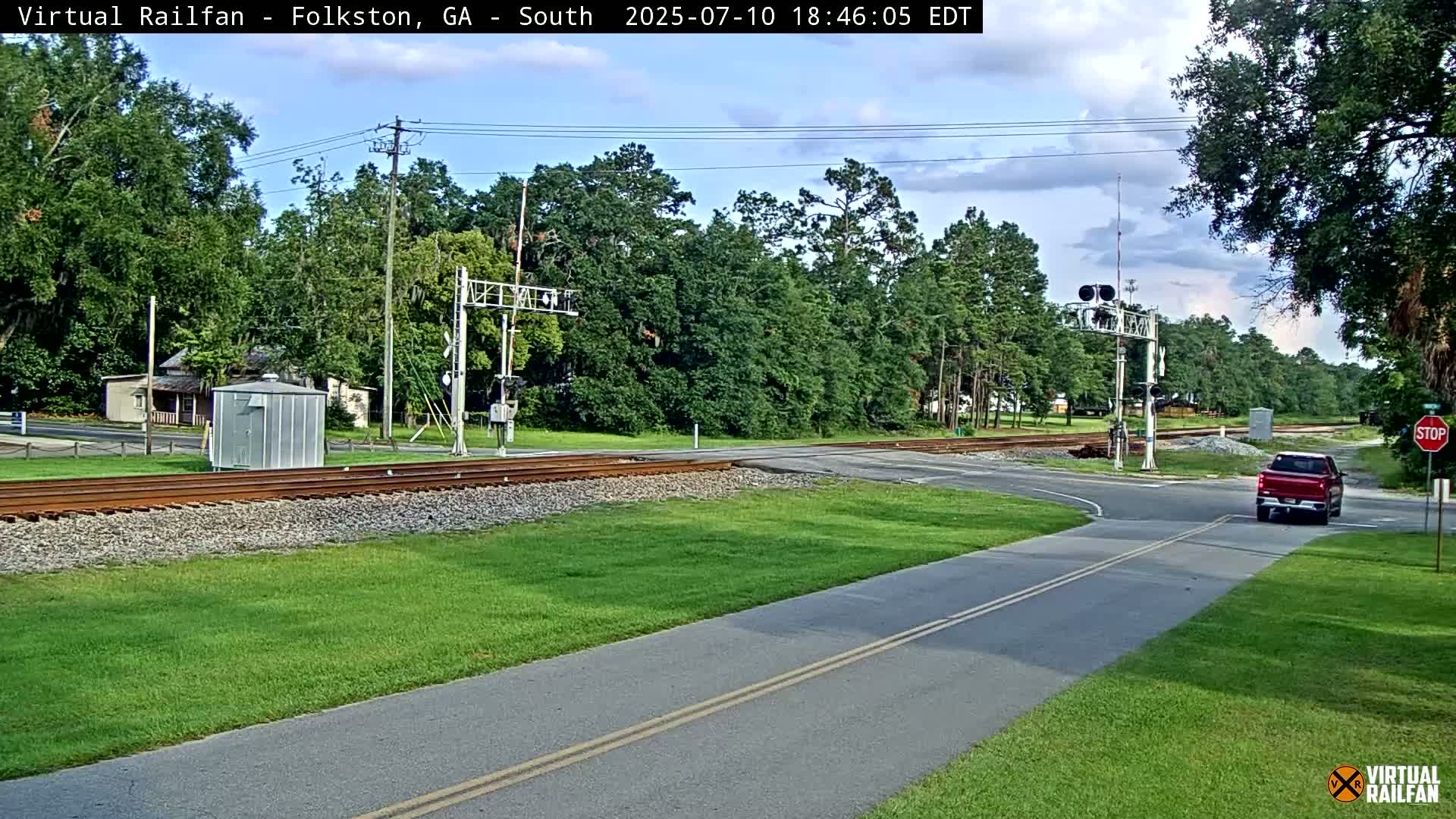 Folkston Railway - W Martin st. Junction Live Cam - Folkston, Charlton, Georgia, USA 