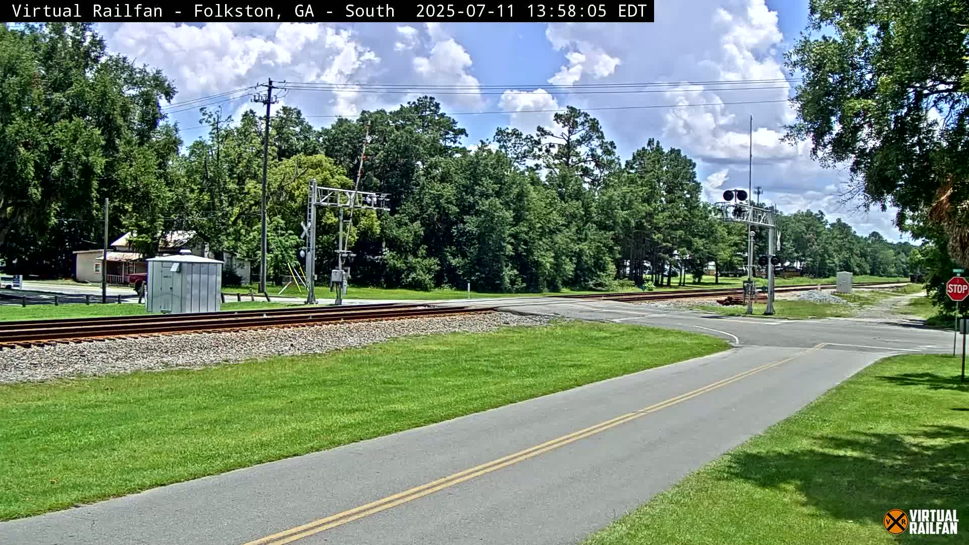 Folkston Railway - W Martin st. Junction Live Cam - Folkston, Charlton, Georgia, USA 