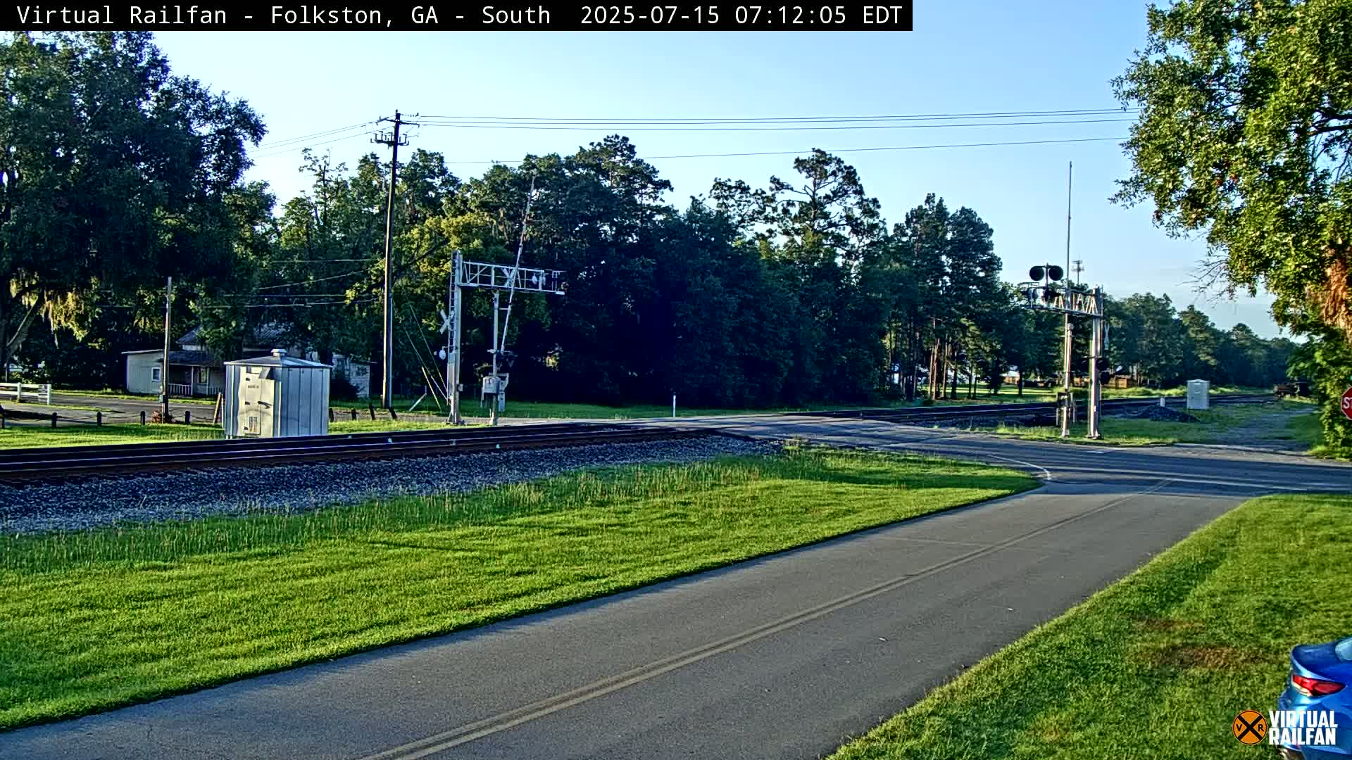 Folkston Railway - W Martin st. Junction Live Cam - Folkston, Charlton, Georgia, USA 