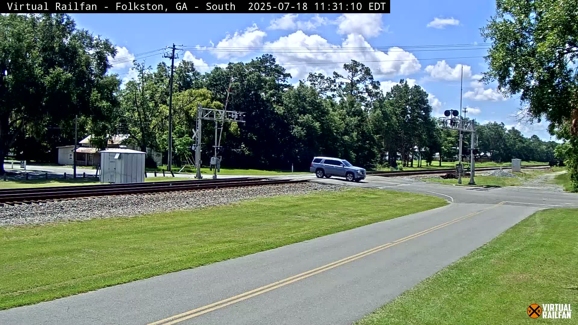 Folkston Railway - W Martin st. Junction Live Cam - Folkston, Charlton, Georgia, USA 