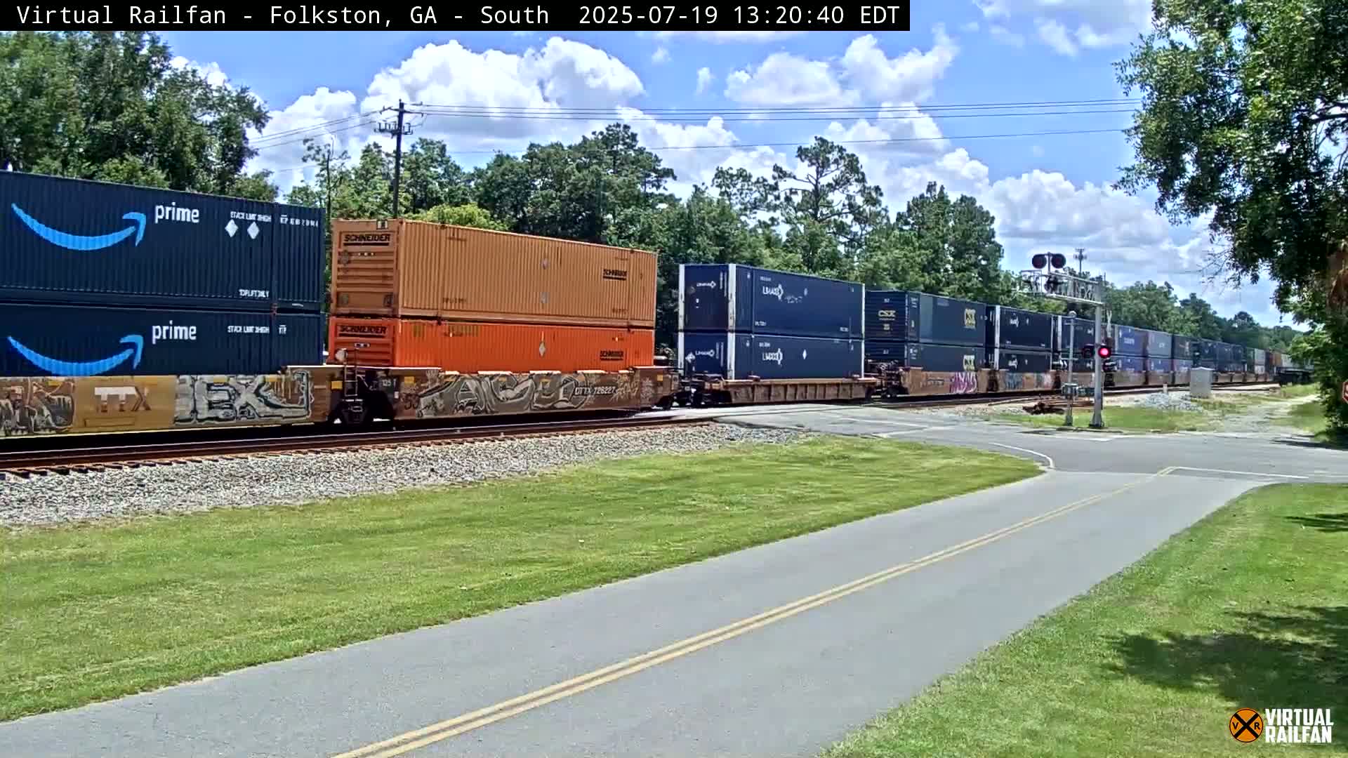 Folkston Railway - W Martin st. Junction Live Cam - Folkston, Charlton, Georgia, USA 