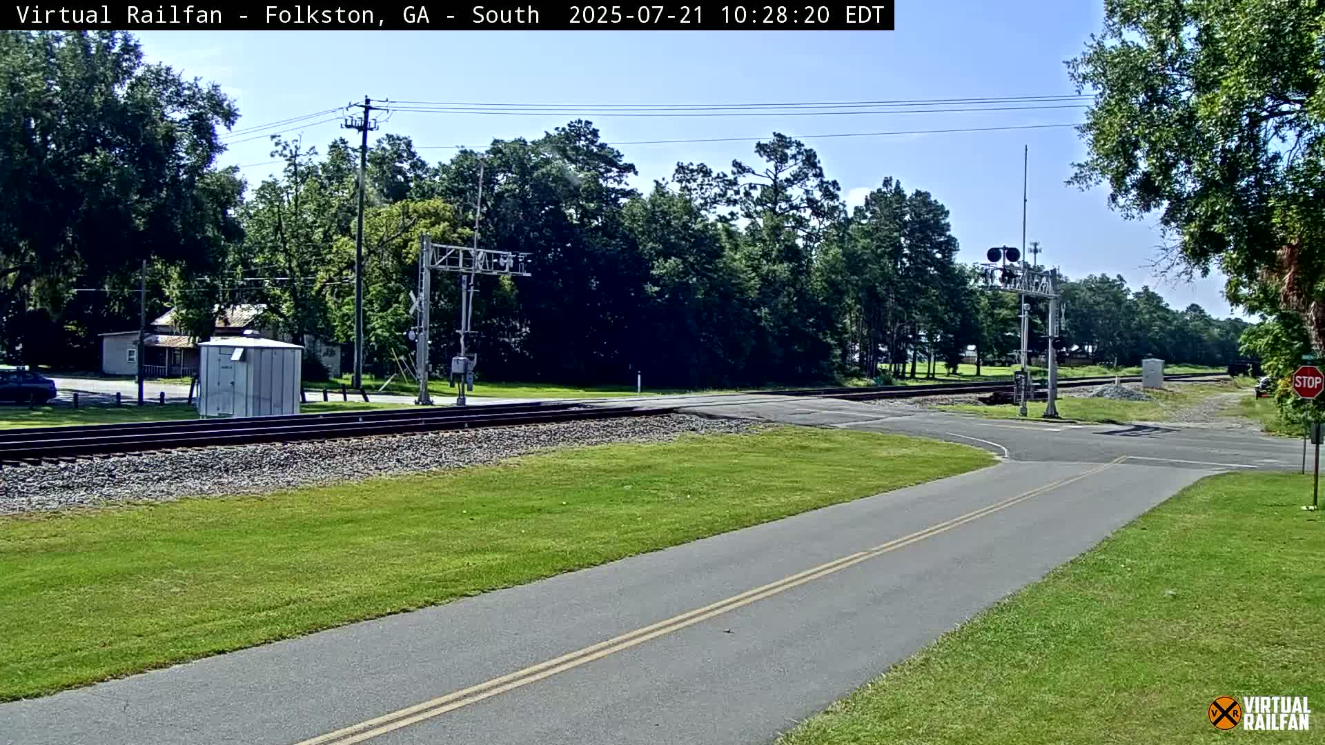 Folkston Railway - W Martin st. Junction Live Cam - Folkston, Charlton, Georgia, USA 