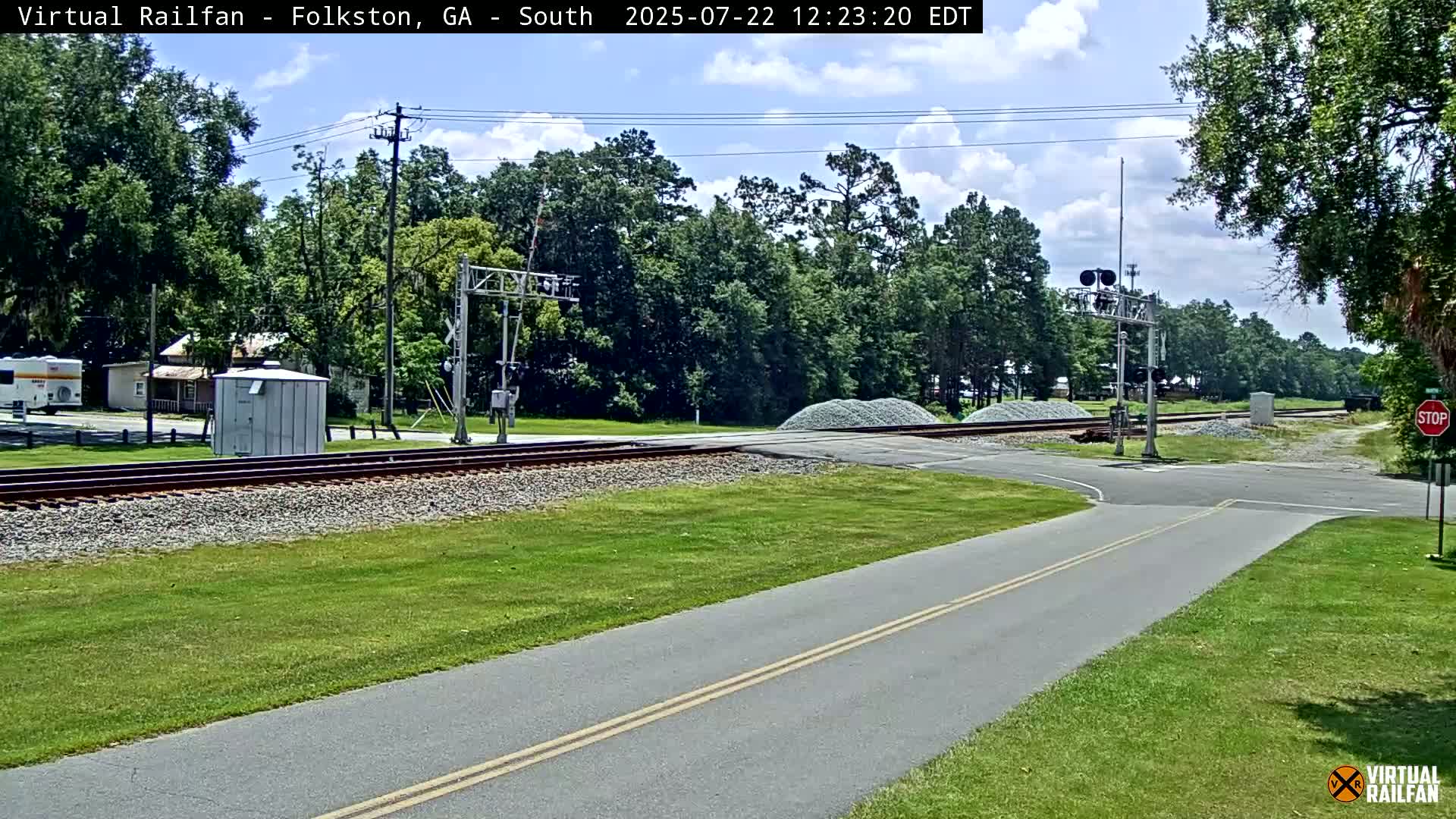 Folkston Railway - W Martin st. Junction Live Cam - Folkston, Charlton, Georgia, USA 
