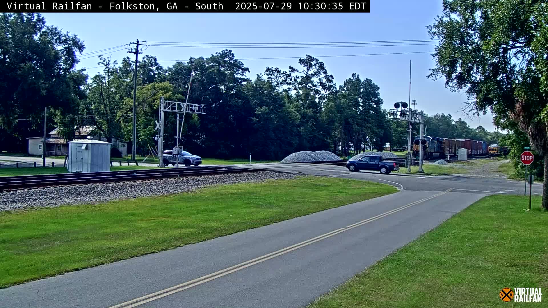 Folkston Railway - W Martin st. Junction Live Cam - Folkston, Charlton, Georgia, USA 