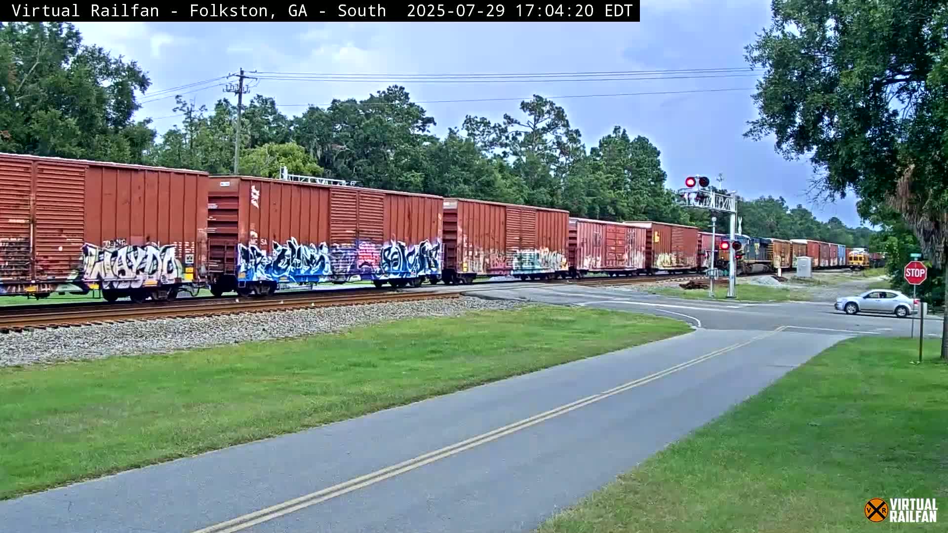Folkston Railway - W Martin st. Junction Live Cam - Folkston, Charlton, Georgia, USA 