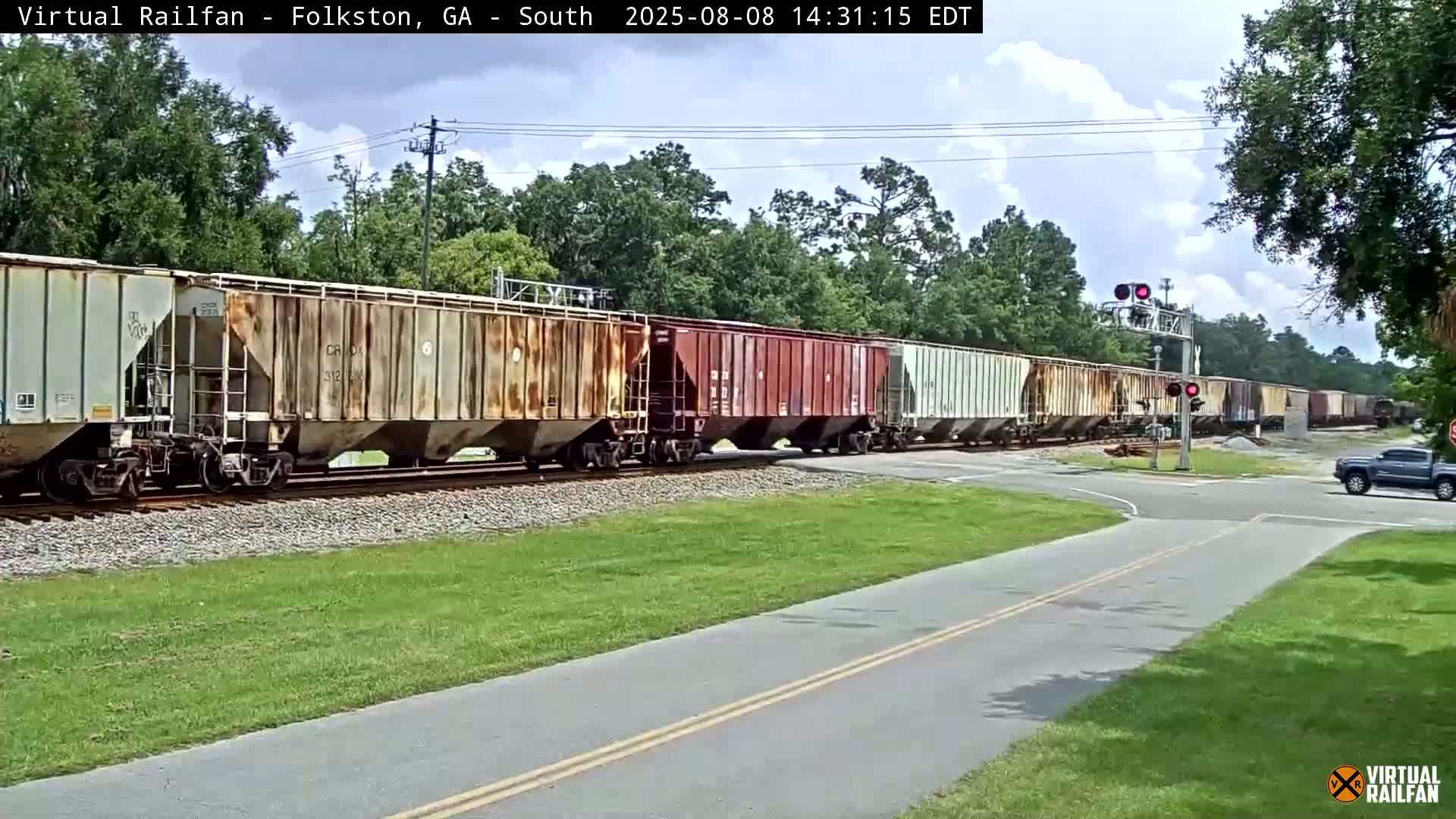 Folkston Railway - W Martin st. Junction Live Cam - Folkston, Charlton, Georgia, USA 