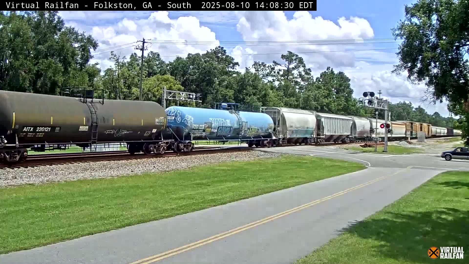 Folkston Railway - W Martin st. Junction Live Cam - Folkston, Charlton, Georgia, USA 