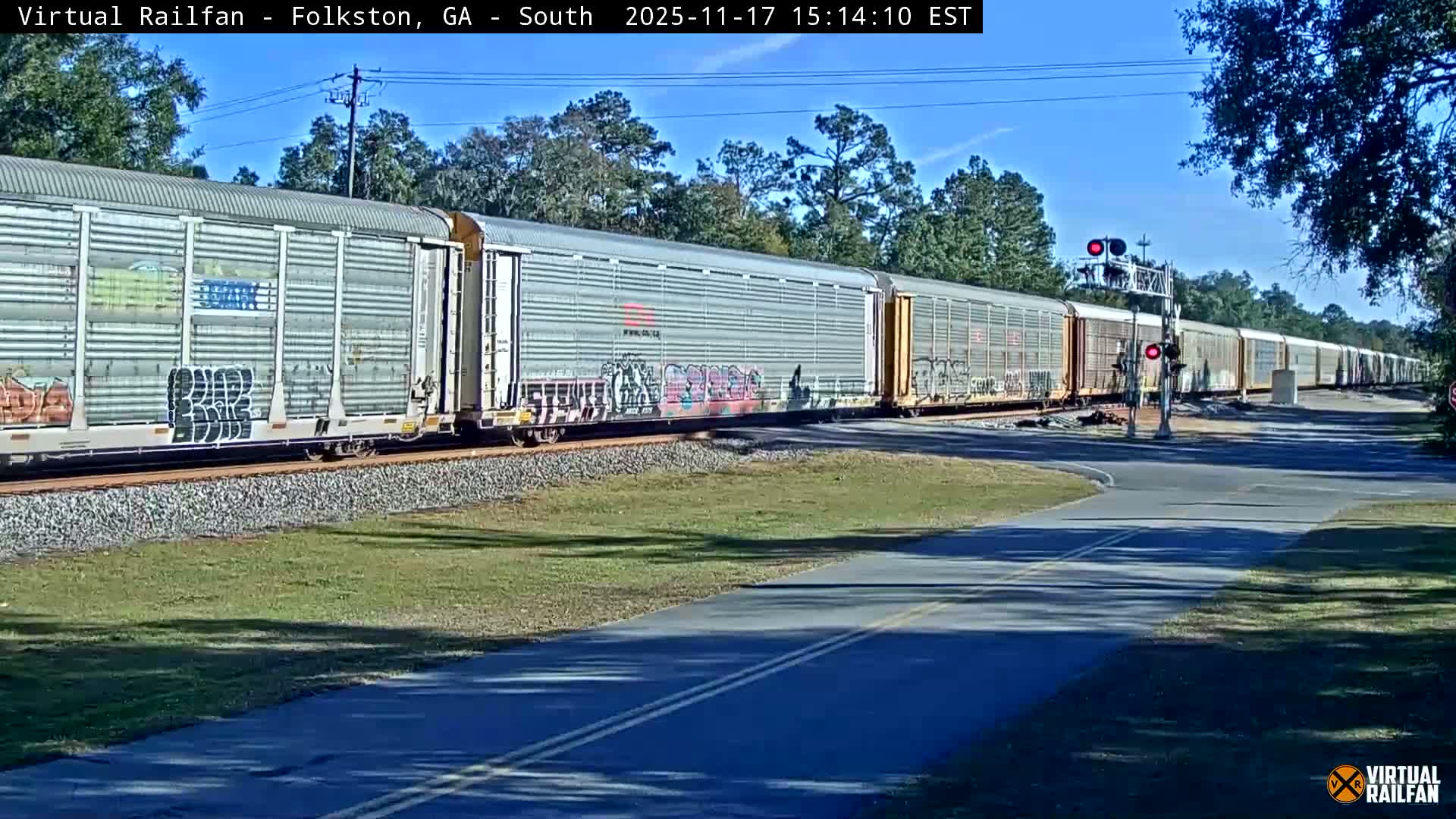 Folkston Railway - W Martin st. Junction Live Cam - Folkston, Charlton, Georgia, USA 