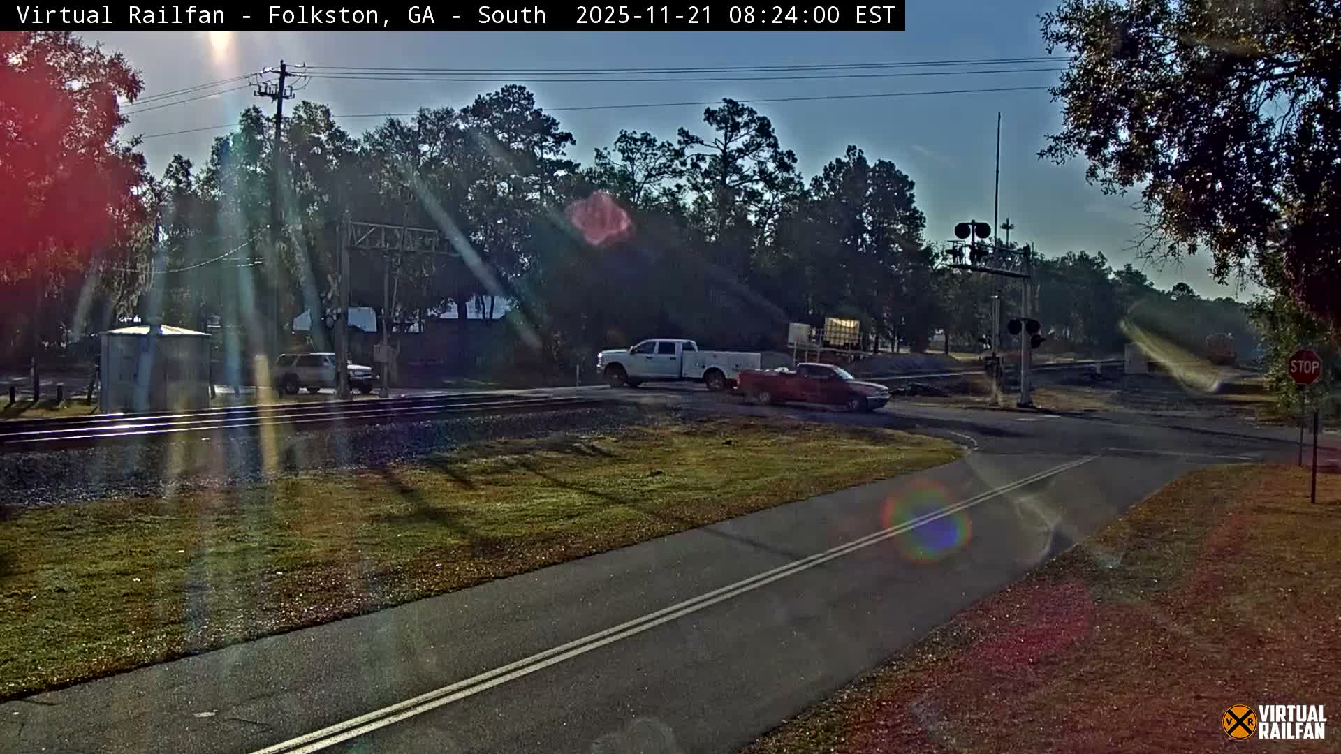 Folkston Railway - W Martin st. Junction Live Cam - Folkston, Charlton, Georgia, USA 