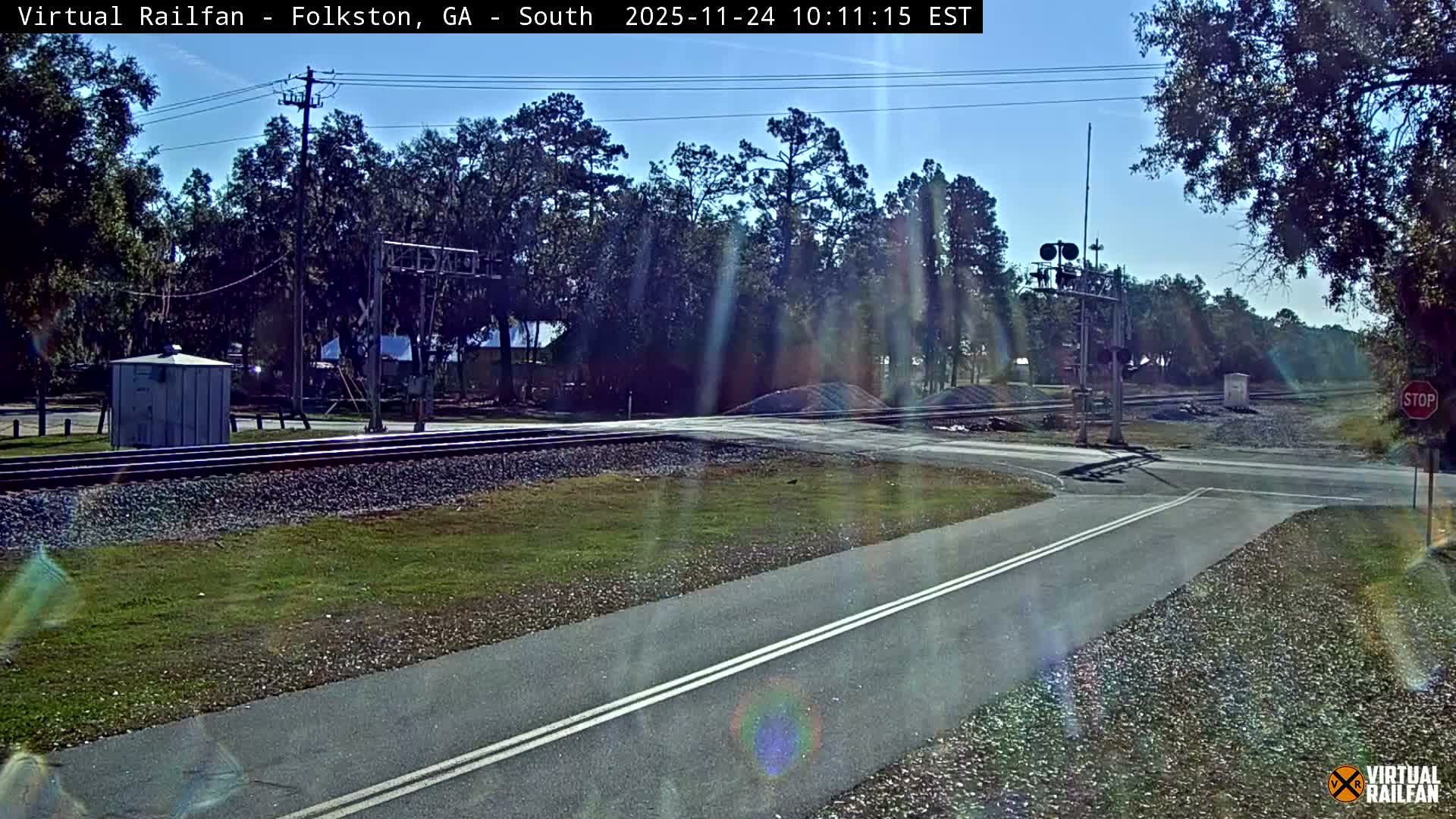 Folkston Railway - W Martin st. Junction Live Cam - Folkston, Charlton, Georgia, USA 