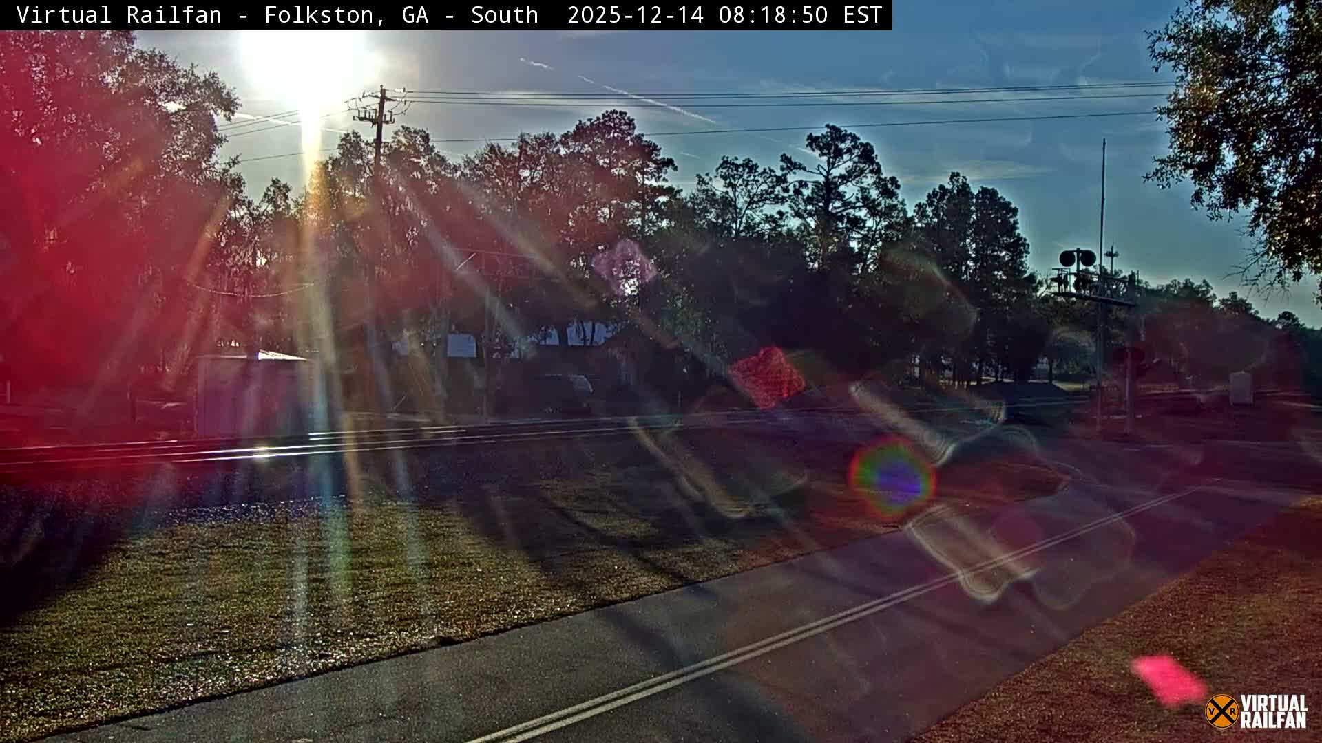 Folkston Railway - W Martin st. Junction Live Cam - Folkston, Charlton, Georgia, USA 