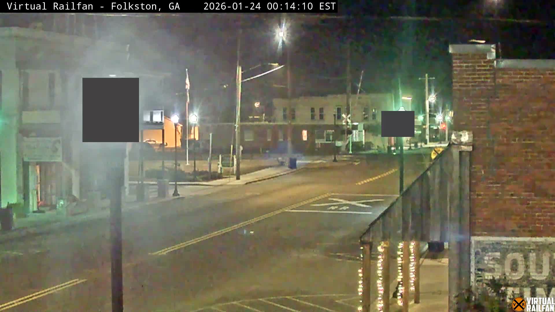 Folkston Railway - W Martin st. Junction Live Cam - Folkston, Charlton, Georgia, USA 