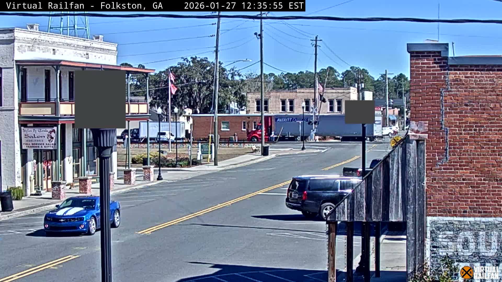 Folkston Railway - W Martin st. Junction Live Cam - Folkston, Charlton, Georgia, USA 