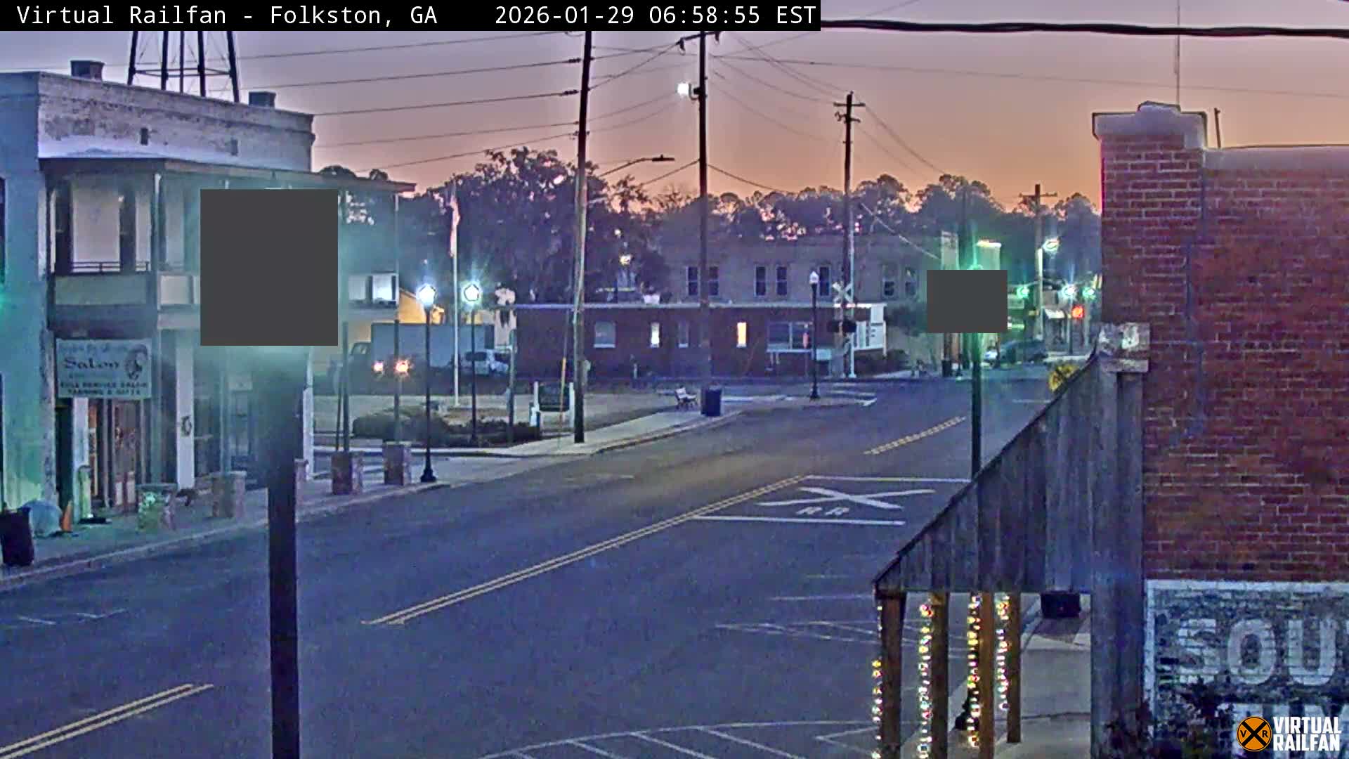 Folkston Railway - W Martin st. Junction Live Cam - Folkston, Charlton, Georgia, USA 