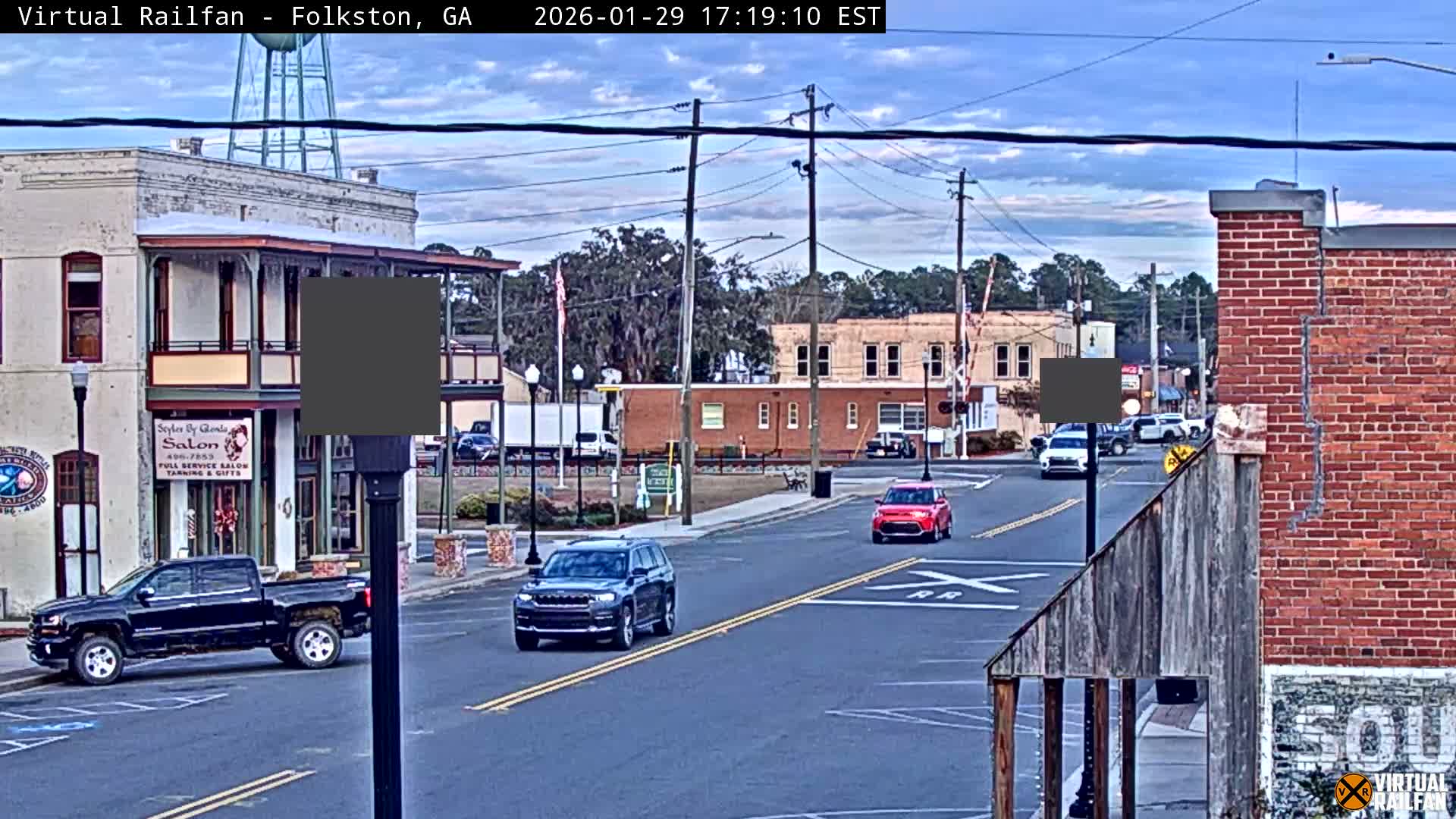 Folkston Railway - W Martin st. Junction Live Cam - Folkston, Charlton, Georgia, USA 