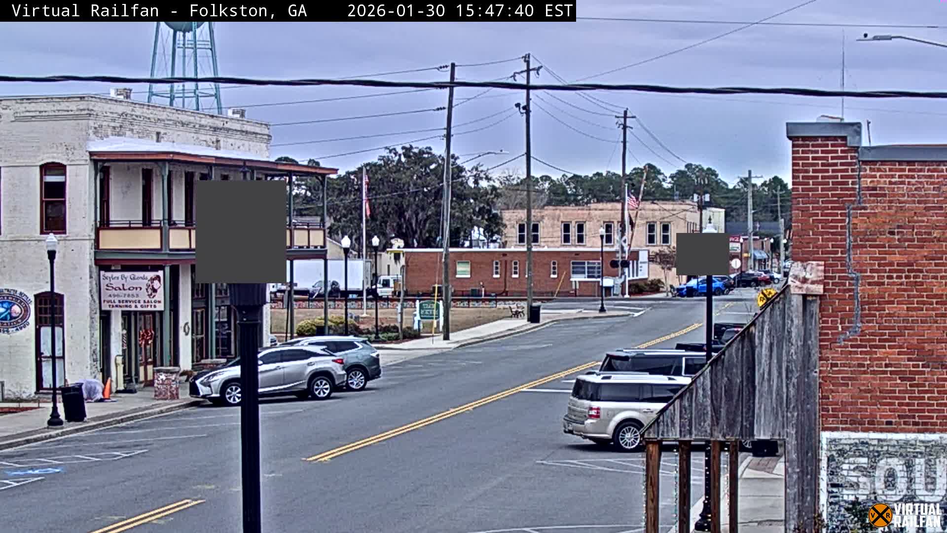 Folkston Railway - W Martin st. Junction Live Cam - Folkston, Charlton, Georgia, USA 