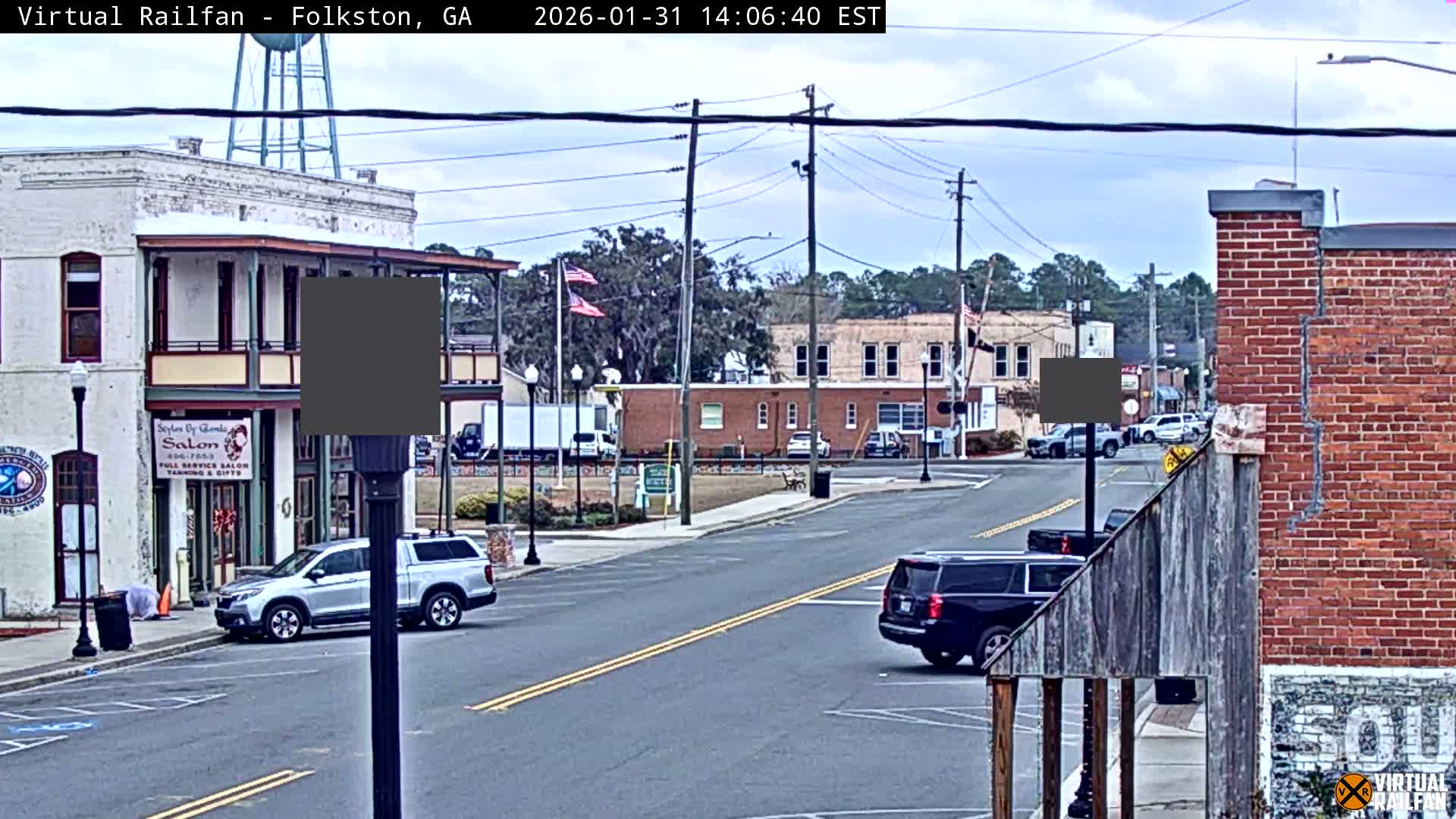 Folkston Railway - W Martin st. Junction Live Cam - Folkston, Charlton, Georgia, USA 