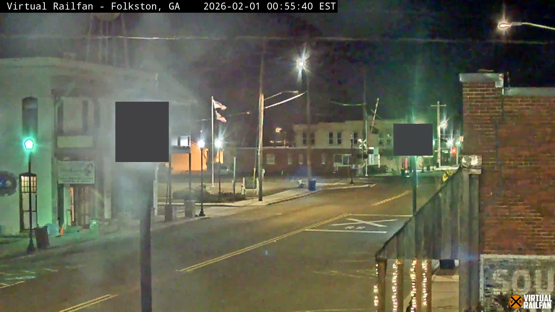 Folkston Railway - W Martin st. Junction Live Cam - Folkston, Charlton, Georgia, USA 
