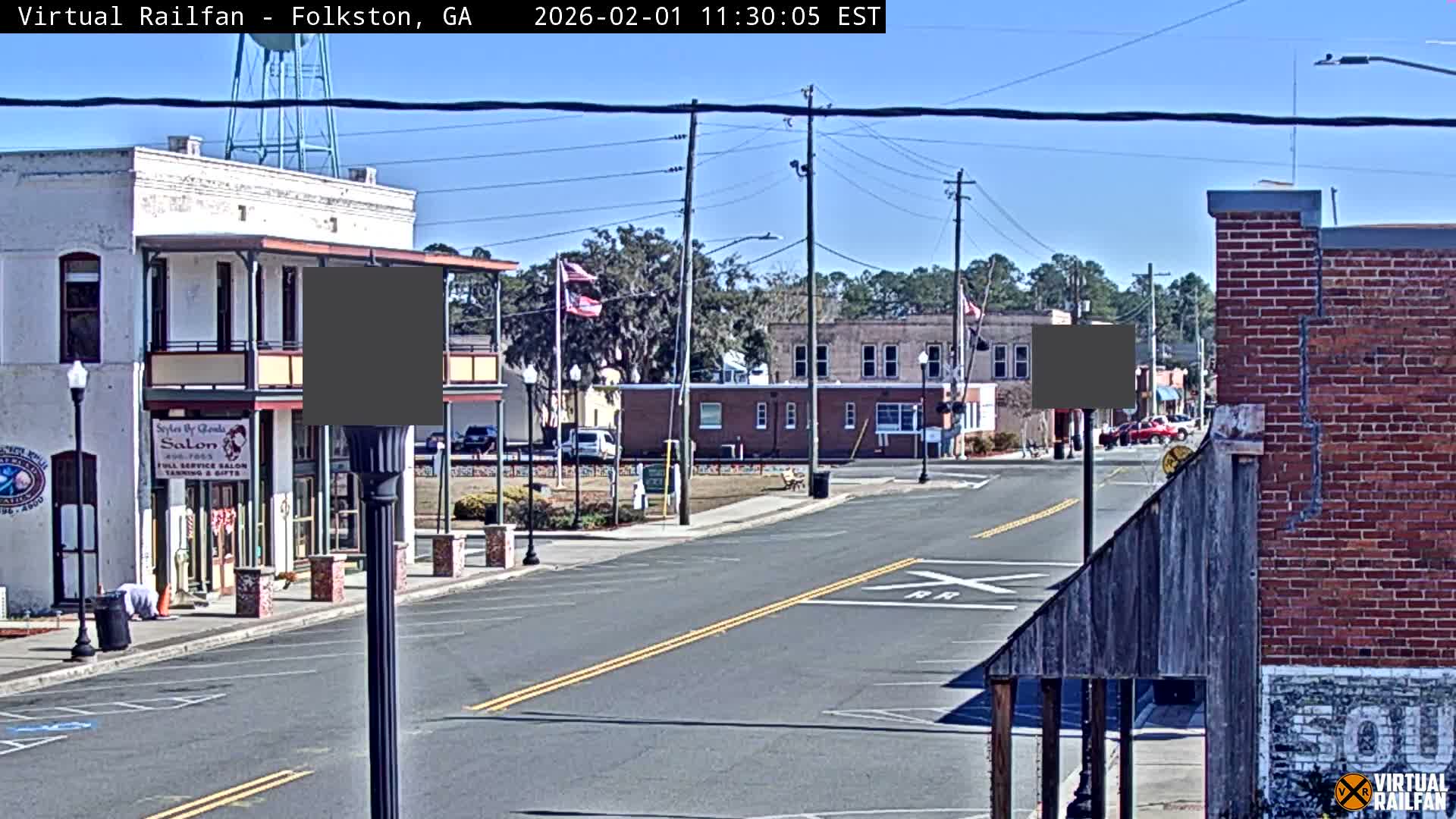 Folkston Railway - W Martin st. Junction Live Cam - Folkston, Charlton, Georgia, USA 