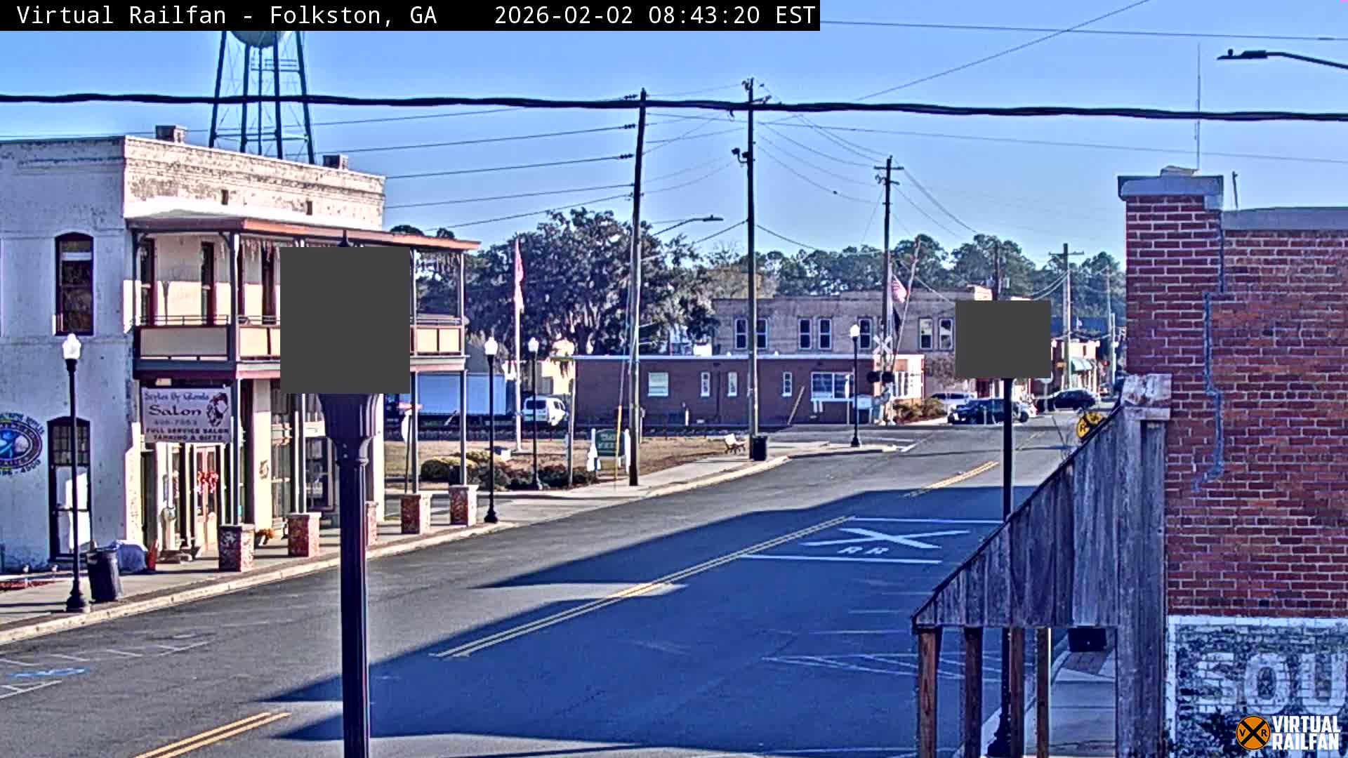 Folkston Railway - W Martin st. Junction Live Cam - Folkston, Charlton, Georgia, USA 