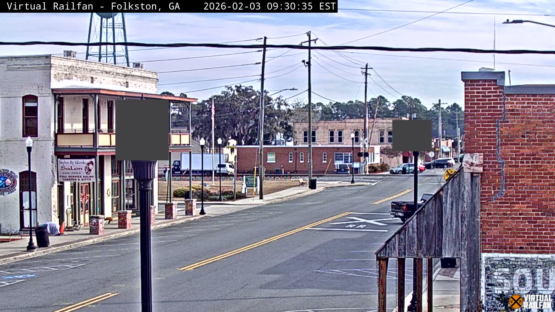 Folkston Railway - W Martin st. Junction Live Cam - Folkston, Charlton, Georgia, USA 