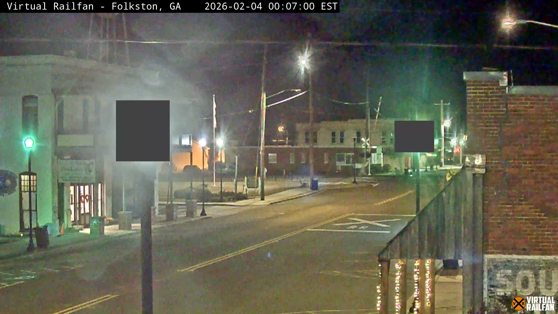 Folkston Railway - W Martin st. Junction Live Cam - Folkston, Charlton, Georgia, USA 