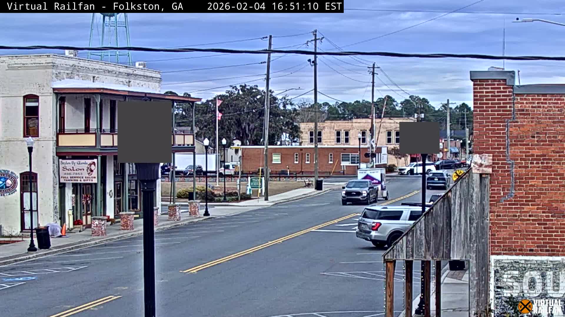 Folkston Railway - W Martin st. Junction Live Cam - Folkston, Charlton, Georgia, USA 